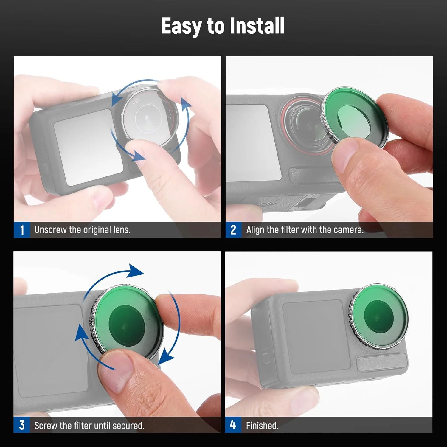 فیلتر CPL قابل تنظیم NEEWER سازگار با DJI Osmo Action 5 Pro و Action 4، فیلتر لنز پلاریزه دایره ای پیچی، شیشه اپتیکال HD چند لایه، لوازم جانبی دوربین اکشن با فریم باریک، FL-N49 فیلتر CPL قابل تنظیم NEEWER سازگار با DJI Osmo Action 5 Pro و Action 4، فیلتر لنز پلاریزه دایره ای پیچی، شیشه اپتیکال HD چند لایه، لوازم جانبی دوربین اکشن با فریم باریک، FL-N49