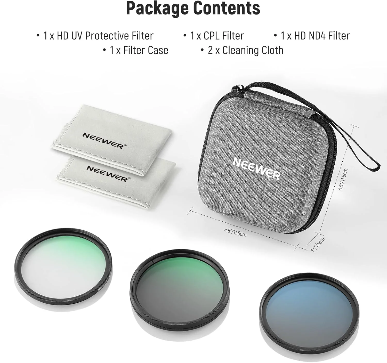 کیت فیلتر لنز 67 میلیمتری NEEWER با جعبه نگهداری و پارچه تمیز کننده، UV CPL ND4، شیشه اپتیکال چند لایه، قاب آلیاژ آلومینیوم، مجموعه فیلتر چگالی خنثی پلاریزه دایره ای برای لنز دوربین کیت فیلتر لنز 67 میلیمتری NEEWER با جعبه نگهداری و پارچه تمیز کننده، UV CPL ND4، شیشه اپتیکال چند لایه، قاب آلیاژ آلومینیوم، مجموعه فیلتر چگالی خنثی پلاریزه دایره ای برای لنز دوربین