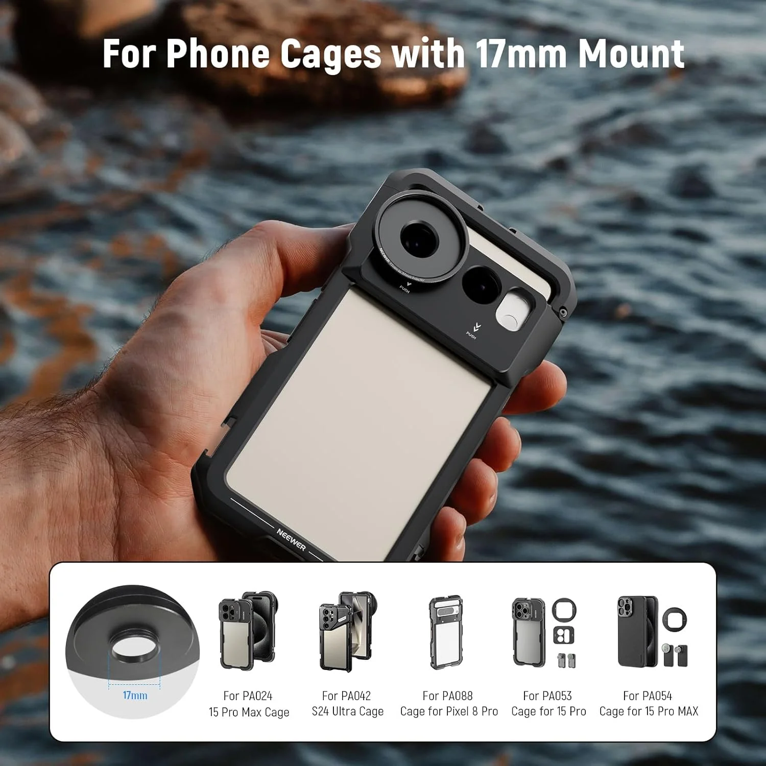 حلقه آداپتور فیلتر لنز NEEWER 17mm به 37mm، سازگار با لنزهای 37mm Beastgrip، قفس تلفن، ریگ تثبیت کننده برای iPhone 16 15 Pro Max Plus S24 Ultra برای ضبط ویدیو، PA061 حلقه آداپتور فیلتر لنز NEEWER 17mm به 37mm، سازگار با لنزهای 37mm Beastgrip، قفس تلفن، ریگ تثبیت کننده برای iPhone 16 15 Pro Max Plus S24 Ultra برای ضبط ویدیو، PA061