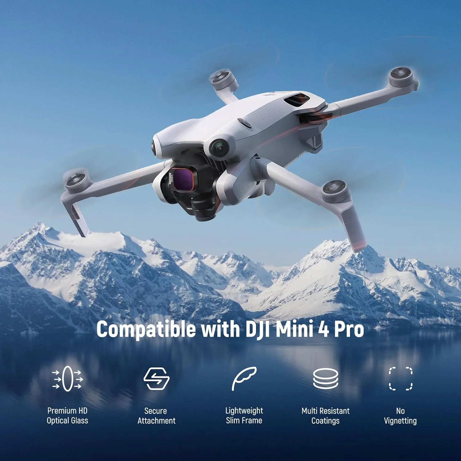 مجموعه فیلتر ND و CPL نیور سازگار با DJI Mini 4 Pro، بسته 8 عددی UV CPL ND8 ND16 ND32 ND64 ND128 ND256 فیلترهای لنز پهپاد پلاریزه با چگالی خنثی، شیشه نوری HD چند لایه / قاب آلومینیومی مجموعه فیلتر ND و CPL نیور سازگار با DJI Mini 4 Pro، بسته 8 عددی UV CPL ND8 ND16 ND32 ND64 ND128 ND256 فیلترهای لنز پهپاد پلاریزه با چگالی خنثی، شیشه نوری HD چند لایه / قاب آلومینیومی