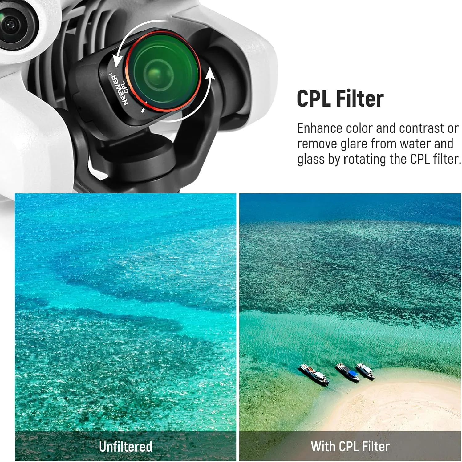 مجموعه فیلتر ND و CPL نیور سازگار با DJI Mini 4 Pro، بسته 8 عددی UV CPL ND8 ND16 ND32 ND64 ND128 ND256 فیلترهای لنز پهپاد پلاریزه با چگالی خنثی، شیشه نوری HD چند لایه / قاب آلومینیومی مجموعه فیلتر ND و CPL نیور سازگار با DJI Mini 4 Pro، بسته 8 عددی UV CPL ND8 ND16 ND32 ND64 ND128 ND256 فیلترهای لنز پهپاد پلاریزه با چگالی خنثی، شیشه نوری HD چند لایه / قاب آلومینیومی