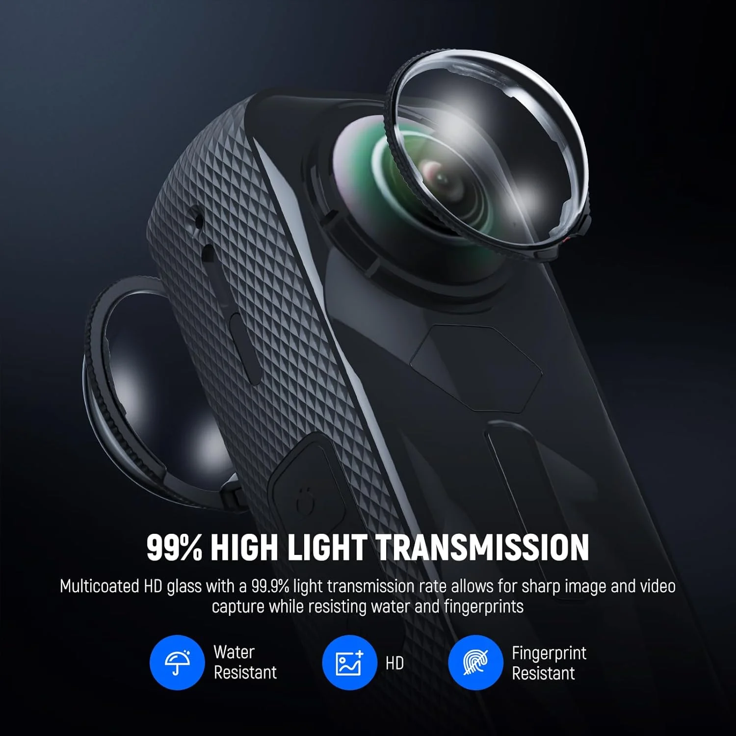 NEEWER X5 Lens Protectors Compatible with Insta360 X5 Action Camera, 2 Pieces, HD Tempered Glass Lens Protectors with 9H Hardness Removable with Case and Cleaning Cloth, LPC02 NEEWER X5 Lens Protectors Compatible with Insta360 X5 Action Camera, 2 Pieces, HD Tempered Glass Lens Protectors with 9H Hardness Removable with Case and Cleaning Cloth, LPC02
