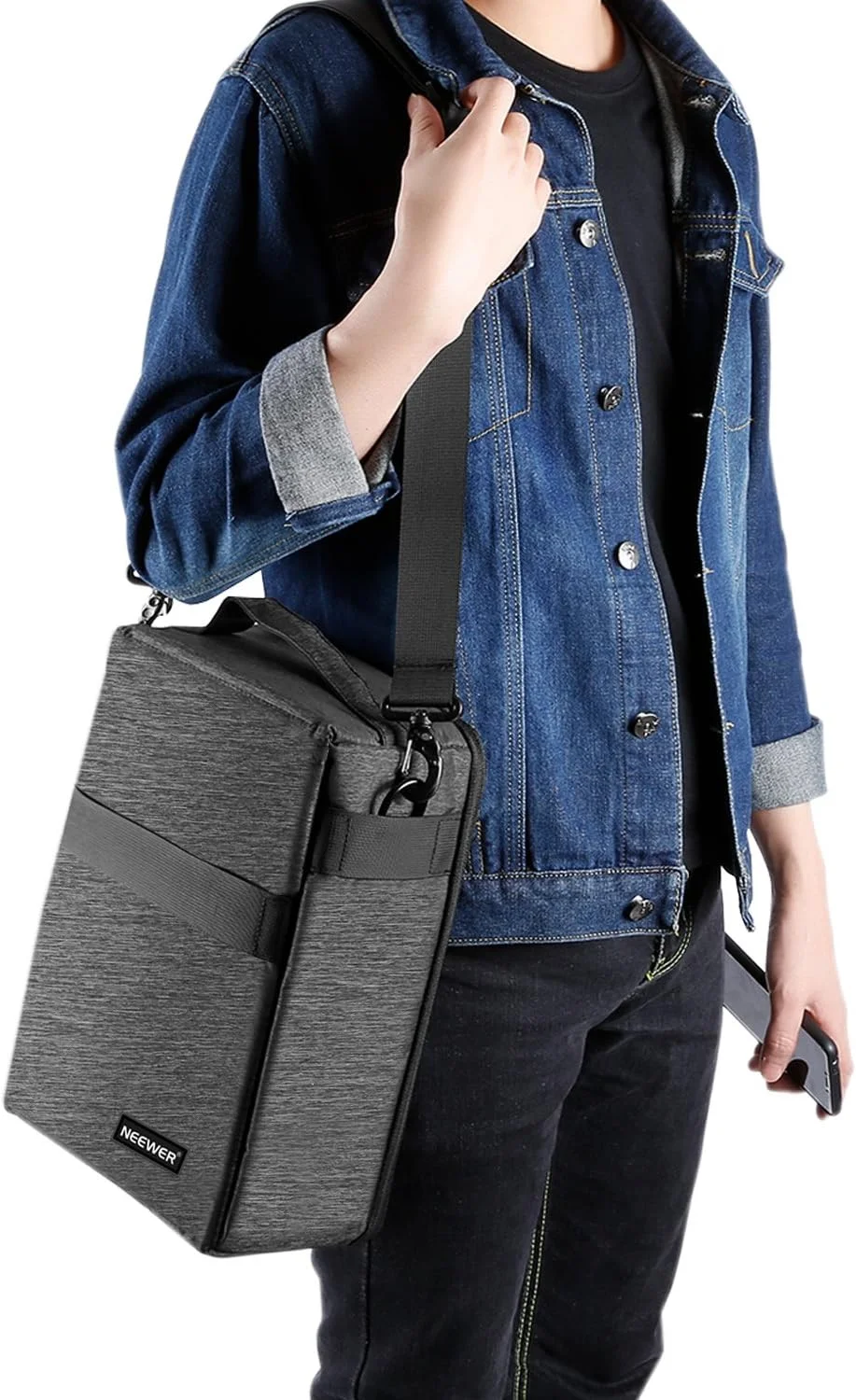 کیف حمل و نگهداری دوربین و لنز ضد آب Neewer NW140S، ابعاد 22x15x32 سانتی متر، کیف نرم و پد دار برای دوربین های DSLR کانن نیکون سونی، 4 لنز یا فلاش، تریگر، لوازم جانبی باتری کیف حمل و نگهداری دوربین و لنز ضد آب Neewer NW140S، ابعاد 22x15x32 سانتی متر، کیف نرم و پد دار برای دوربین های DSLR کانن نیکون سونی، 4 لنز یا فلاش، تریگر، لوازم جانبی باتری