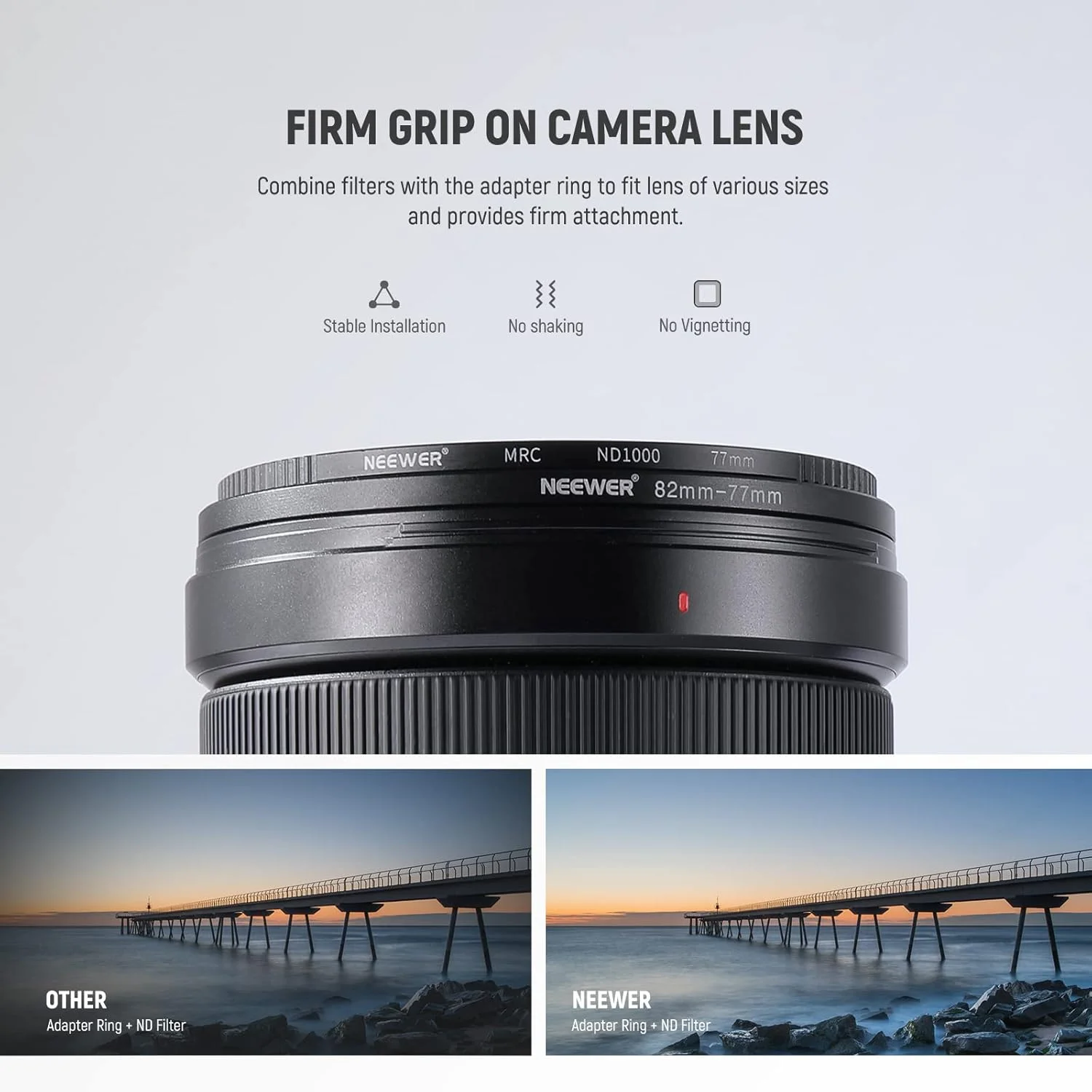 کیت حلقه آداپتور فیلتر لنز دوربین فلزی نیور 18 عددی - 9 عدد حلقه افزایش دهنده و 9 عدد حلقه کاهنده برای دوربین های DSLR کانن نیکون سونی المپوس، مشکی کیت حلقه آداپتور فیلتر لنز دوربین فلزی نیور 18 عددی - 9 عدد حلقه افزایش دهنده و 9 عدد حلقه کاهنده برای دوربین های DSLR کانن نیکون سونی المپوس، مشکی