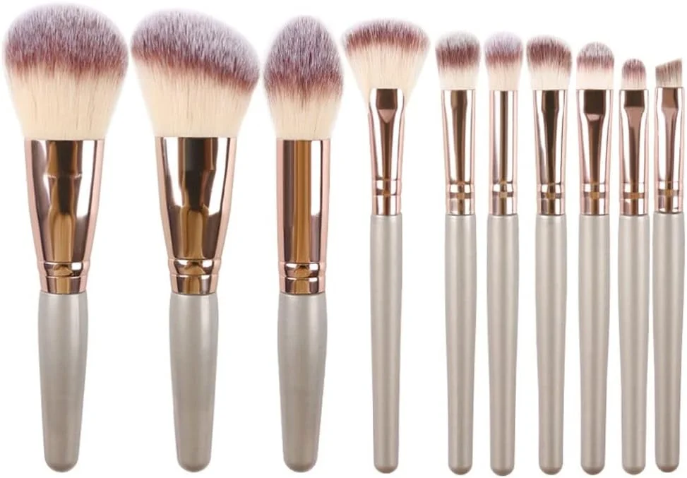 ست 10 عددی مینی براش آرایشی Skipdr، شامل براش رژگونه، براش سایه چشم، براش لب و ابزار آرایشی