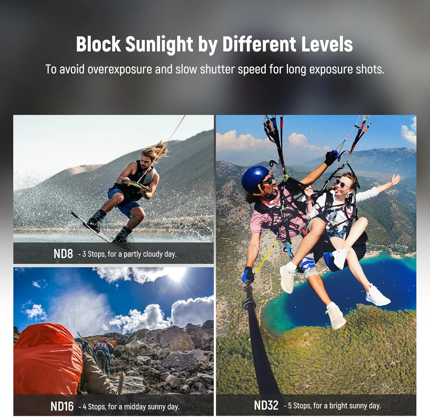 مجموعه فیلتر ND نیور سازگار با GoPro Hero 13 Hero 11 Hero 10 Black، بسته 4 عددی (ND8 ND16 ND32 CPL) چند لایه پوشش داده شده HD باریک فیلتر لنز پلاریزه با چگالی خنثی لوازم جانبی دوربین اکشن (مشکی) مجموعه فیلتر ND نیور سازگار با GoPro Hero 13 Hero 11 Hero 10 Black، بسته 4 عددی (ND8 ND16 ND32 CPL) چند لایه پوشش داده شده HD باریک فیلتر لنز پلاریزه با چگالی خنثی لوازم جانبی دوربین اکشن (مشکی)