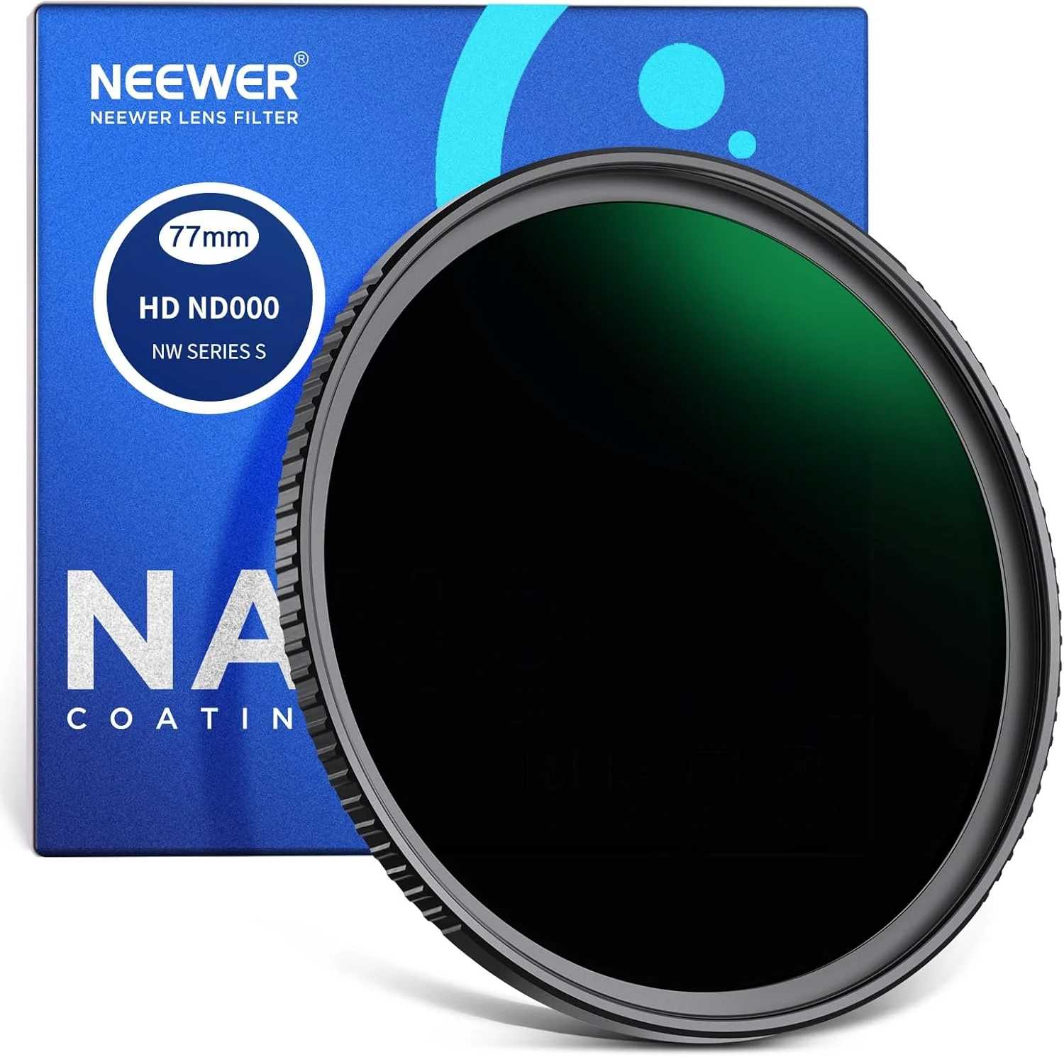 فیلتر لنز ND1000 با قطر 77 میلیمتر NEEWER، فیلتر کاهنده نور با 10 استاپ، شیشه اپتیکال HD با پوشش نانو مقاوم و فریم مشکی مات فوقالعاده باریک برای لنز دوربین فیلتر لنز ND1000 با قطر 77 میلیمتر NEEWER، فیلتر کاهنده نور با 10 استاپ، شیشه اپتیکال HD با پوشش نانو مقاوم و فریم مشکی مات فوقالعاده باریک برای لنز دوربین