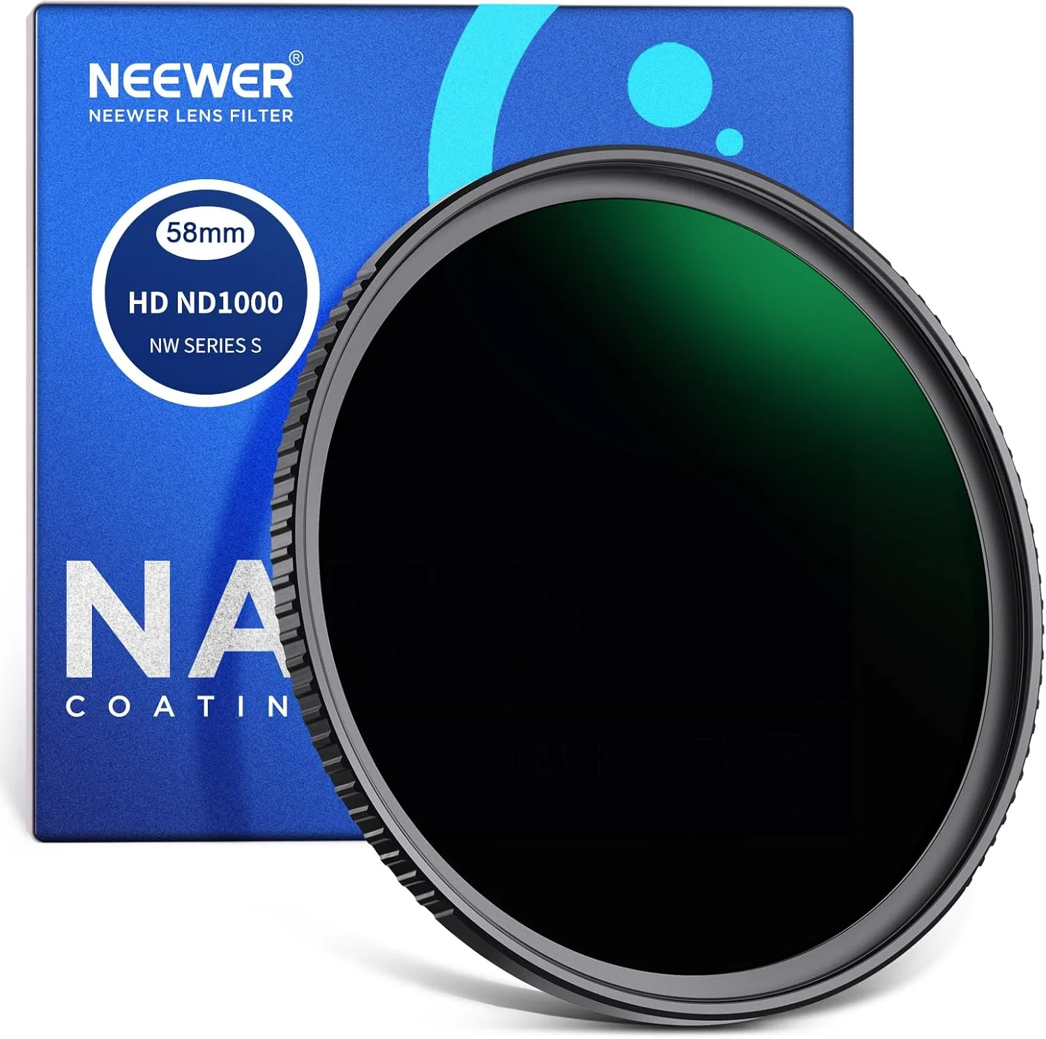 فیلتر لنز ND1000 با قطر 58 میلیمتر NEEWER، فیلتر کاهنده نور با 10 استاپ، شیشه اپتیکال HD با پوشش نانو مقاوم و فریم مشکی مات فوقالعاده باریک برای لنز دوربین فیلتر لنز ND1000 با قطر 58 میلیمتر NEEWER، فیلتر کاهنده نور با 10 استاپ، شیشه اپتیکال HD با پوشش نانو مقاوم و فریم مشکی مات فوقالعاده باریک برای لنز دوربین