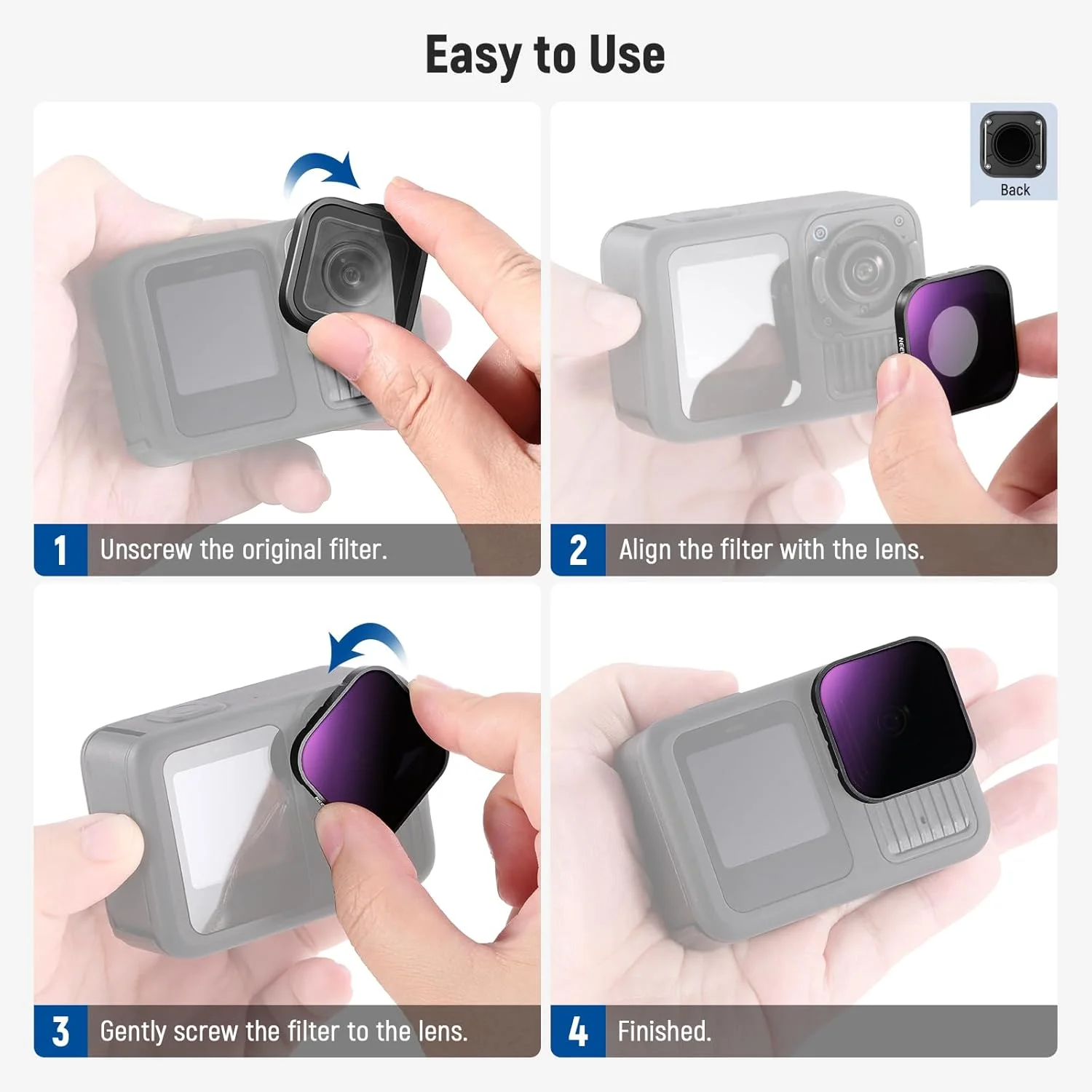 مجموعه فیلترهای ND نیور سازگار با GoPro Hero 13 12 11 10 9 (3 عدد)، کیت ND8 + ND16 + ND32، لنزهای عکاسی، تراکم خنثی اکشن با شیشه اپتیکال HD چند لایه، FL-GP13 مجموعه فیلترهای ND نیور سازگار با GoPro Hero 13 12 11 10 9 (3 عدد)، کیت ND8 + ND16 + ND32، لنزهای عکاسی، تراکم خنثی اکشن با شیشه اپتیکال HD چند لایه، FL-GP13