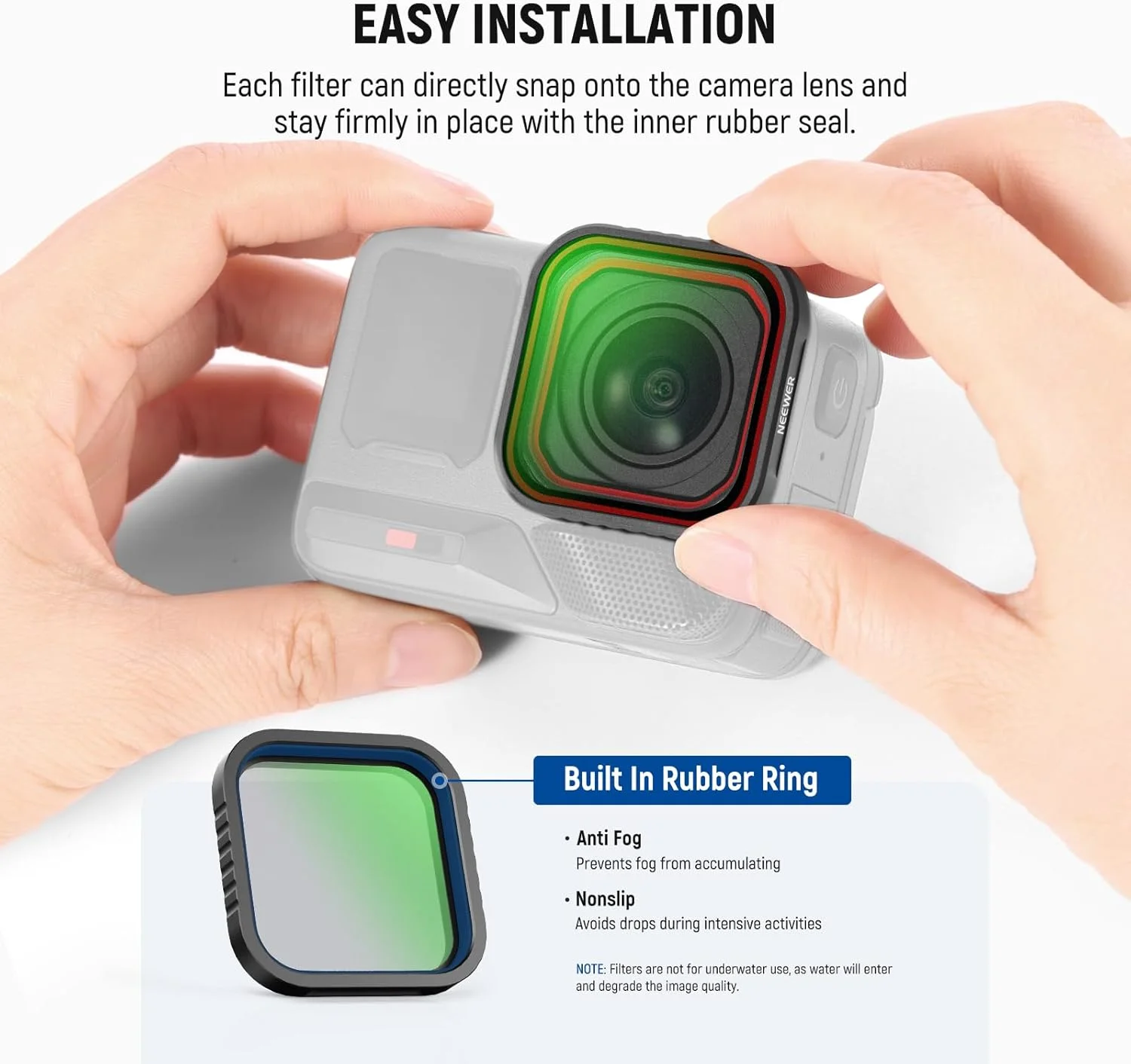 فیلتر دیفیوژن مه سیاه 1/4 نیور سازگار با Insta360 Ace Pro و Insta 360 Ace Pro 2، فیلتر لنز دوربین اکشن شیشه ای اپتیکال HD چند لایه، مدل FL-C21 فیلتر دیفیوژن مه سیاه 1/4 نیور سازگار با Insta360 Ace Pro و Insta 360 Ace Pro 2، فیلتر لنز دوربین اکشن شیشه ای اپتیکال HD چند لایه، مدل FL-C21