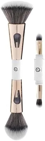 براش مسافرتی 4 در 1 SKINPLUS شامل براش کرم پودر، براش پودر، براش ترکیب سایه چشم و براش تخت | ست براش آرایشی با موهای نرم برای بانوان