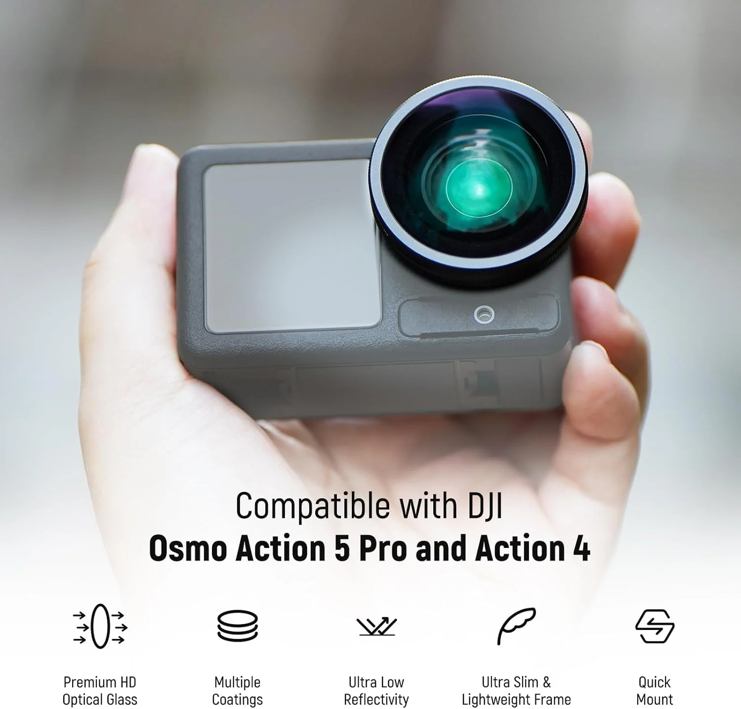 کیت لنز فیلتر ND متغیر NEEWER سازگار با DJI Osmo Action 5 Pro/4، لنز شیشه ای اپتیکال HD چند لایه ND8-32 (3-5 استاپ) + لوازم جانبی دوربین اکشن لنز زاویه باز 185 درجه FOV، مدل FL-54 کیت لنز فیلتر ND متغیر NEEWER سازگار با DJI Osmo Action 5 Pro/4، لنز شیشه ای اپتیکال HD چند لایه ND8-32 (3-5 استاپ) + لوازم جانبی دوربین اکشن لنز زاویه باز 185 درجه FOV، مدل FL-54