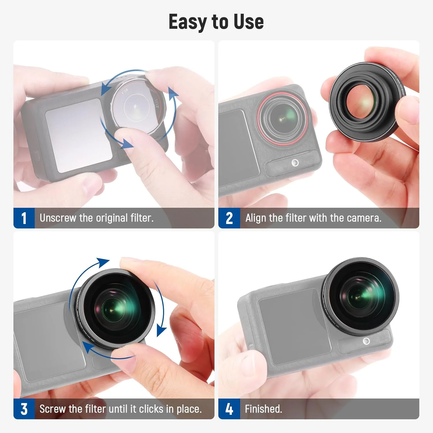 کیت لنز فیلتر ND متغیر NEEWER سازگار با DJI Osmo Action 5 Pro/4، لنز شیشه ای اپتیکال HD چند لایه ND8-32 (3-5 استاپ) + لوازم جانبی دوربین اکشن لنز زاویه باز 185 درجه FOV، مدل FL-54 کیت لنز فیلتر ND متغیر NEEWER سازگار با DJI Osmo Action 5 Pro/4، لنز شیشه ای اپتیکال HD چند لایه ND8-32 (3-5 استاپ) + لوازم جانبی دوربین اکشن لنز زاویه باز 185 درجه FOV، مدل FL-54