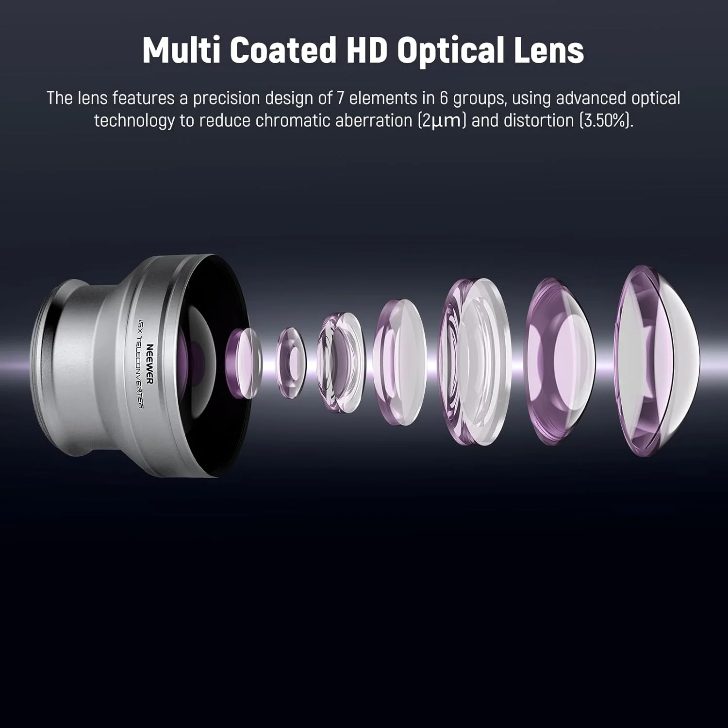 Neewer 49mm 1.5X Teleconverter Additional Lens, Compatible with Fujifilm X100 X100S X100F X100T X100V X100VI Cameras, HD Optical Glass, Multi Coated, Silver, LS-61 Neewer 49mm 1.5X Teleconverter Additional Lens, Compatible with Fujifilm X100 X100S X100F X100T X100V X100VI Cameras, HD Optical Glass, Multi Coated, Silver, LS-61