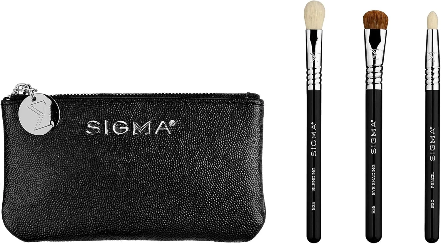 Sigma Beauty 3 Glam 'N Go Mini Eyebrushes set - Travel Size eyeshadow makeup brushes, Cruelty-free & vegan, soft synthetic fibers. Sigma Beauty 3 Glam 'N Go Mini Eyebrushes set - Travel Size eyeshadow makeup brushes, Cruelty-free & vegan, soft synthetic fibers.