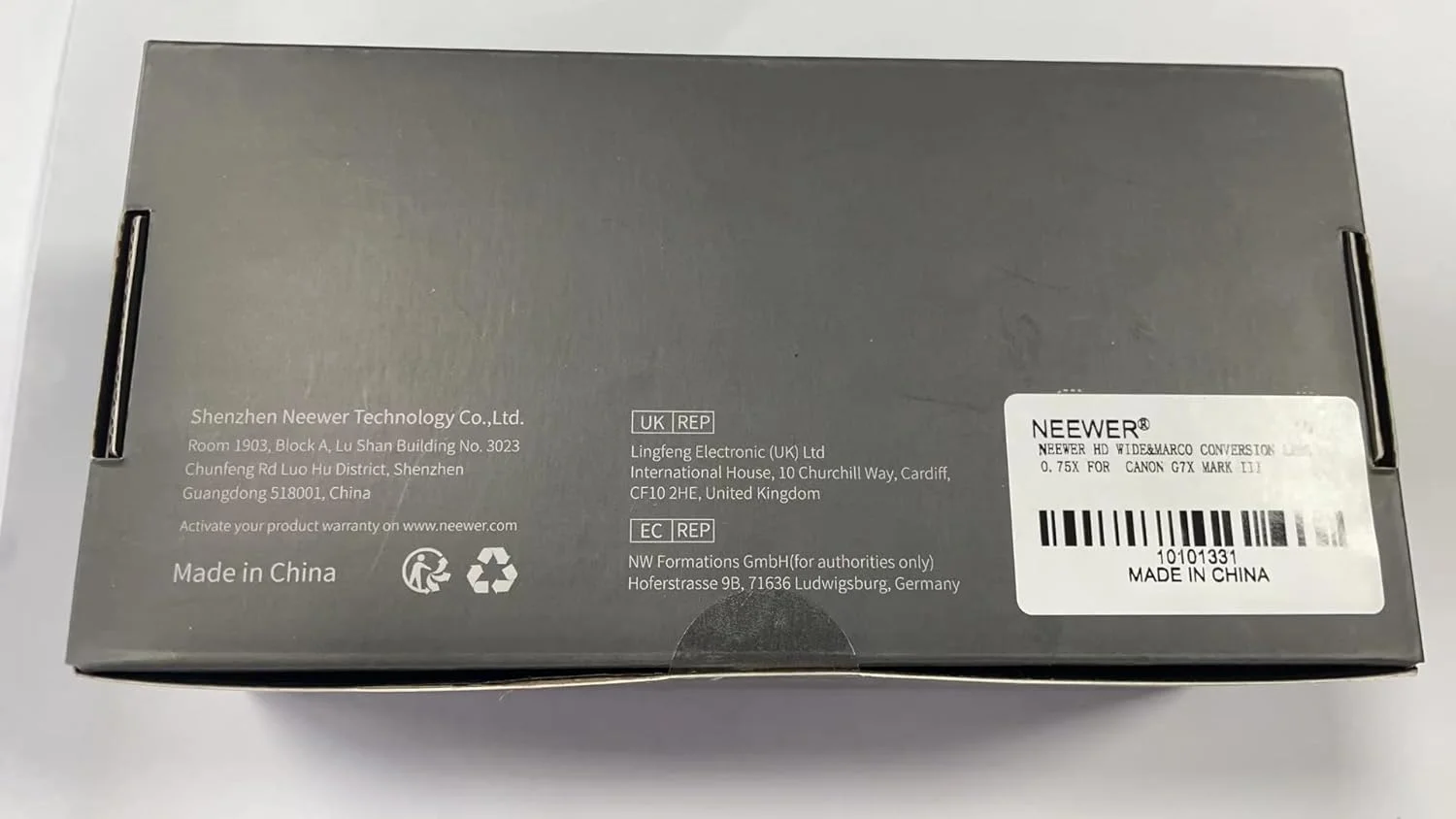 لنز زاویه باز NEEWER سازگار با دوربین Canon G7X Mark III، لنز اضافی 2 در 1 با زاویه باز 18 میلی‌متری HD و ماکرو 10x با لوله توسعه، آداپتور لنز با پایه سرنیزه‌ای، پارچه تمیزکننده