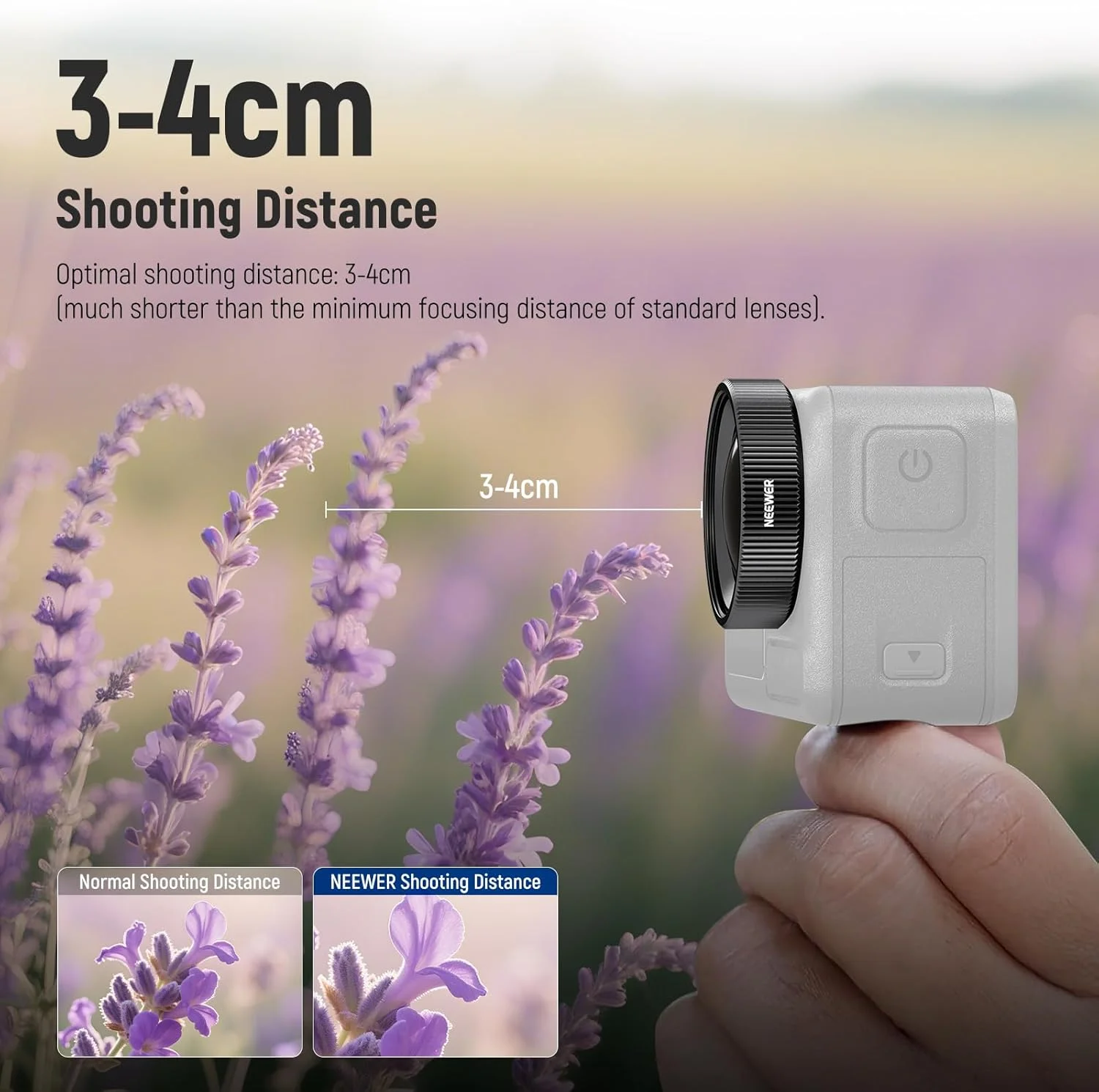 لنز ماکرو NEEWER سازگار با دوربین DJI Osmo Action 5 Pro/4 Action، بزرگنمایی 2 برابر، 2 عنصر در 1 گروه، فاصله کانونی 3-4 سانتی متر، لوازم جانبی عکاسی از نمای نزدیک، غیر ضد آب، LS-68 لنز ماکرو NEEWER سازگار با دوربین DJI Osmo Action 5 Pro/4 Action، بزرگنمایی 2 برابر، 2 عنصر در 1 گروه، فاصله کانونی 3-4 سانتی متر، لوازم جانبی عکاسی از نمای نزدیک، غیر ضد آب، LS-68