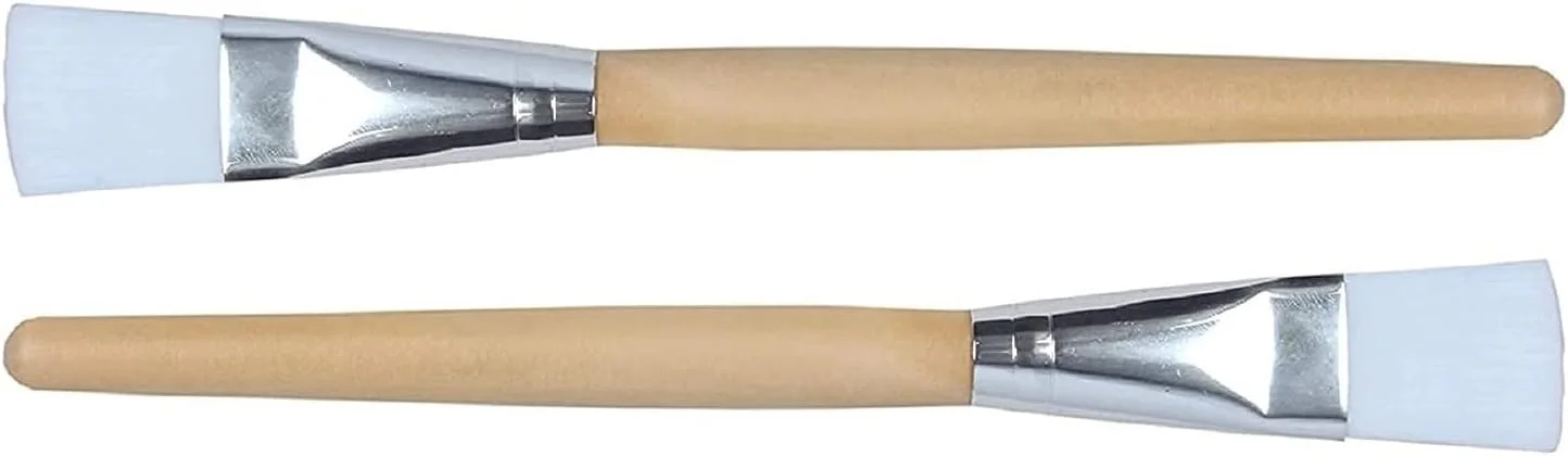 Shopeum Professional Flat Face Pack Applicator Brush Cosmetic Makeup Set for Men and Women Facial Bleach Wooden Brush Brown Pack of 2 Multicolor Shopeum Professional Flat Face Pack Applicator Brush Cosmetic Makeup Set for Men and Women Facial Bleach Wooden Brush Brown Pack of 2 Multicolor