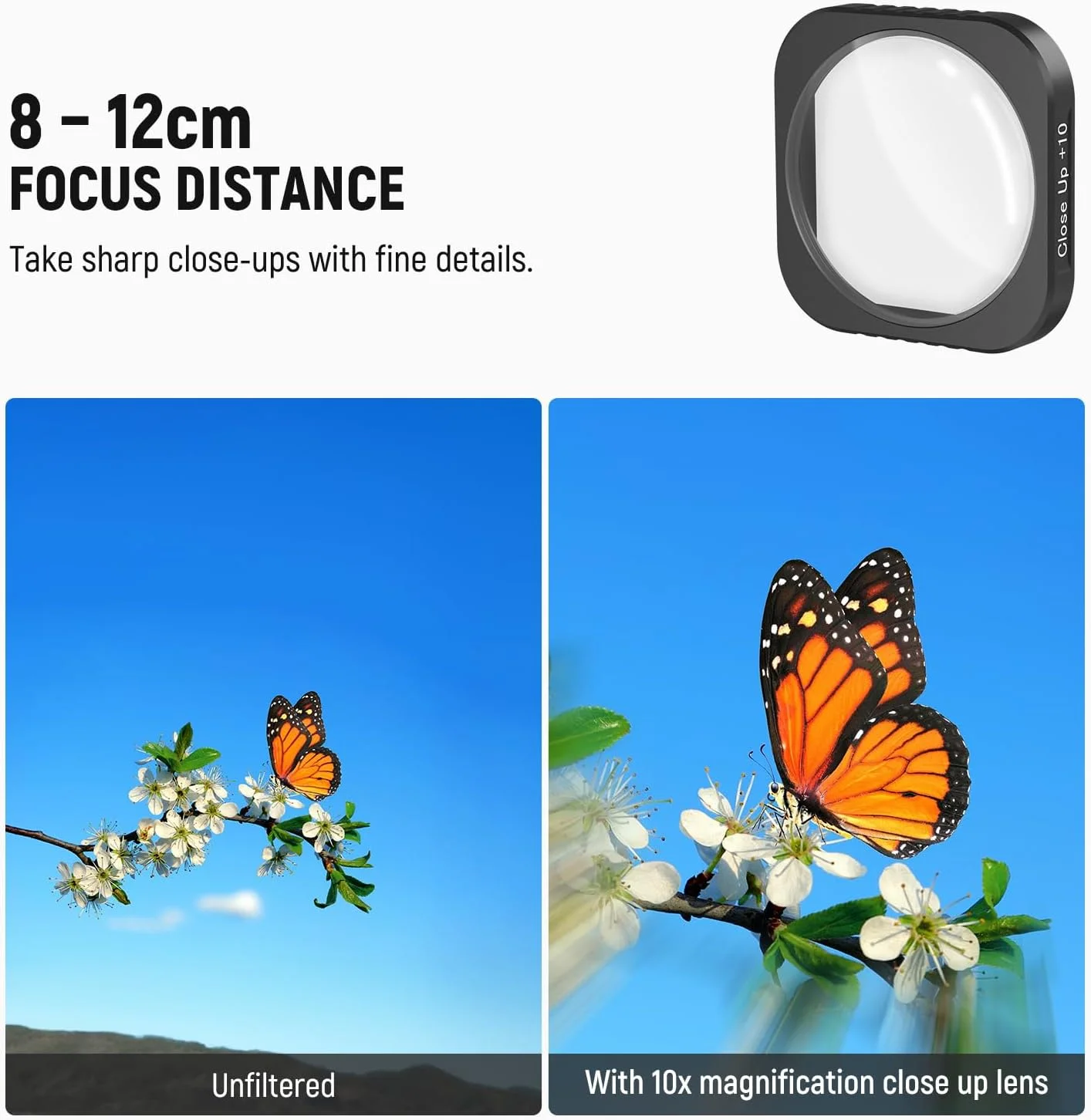 لنز ماکرو 10X نیور سازگار با Insta360 Ace Pro/Ace Pro 2، لنز بزرگنمایی دوربین اکشن برای عکاسی ماکرو از نمای نزدیک، فاصله کانونی: 7-10 سانتی متر، ضد آب نیست، LS-C40 لنز ماکرو 10X نیور سازگار با Insta360 Ace Pro/Ace Pro 2، لنز بزرگنمایی دوربین اکشن برای عکاسی ماکرو از نمای نزدیک، فاصله کانونی: 7-10 سانتی متر، ضد آب نیست، LS-C40