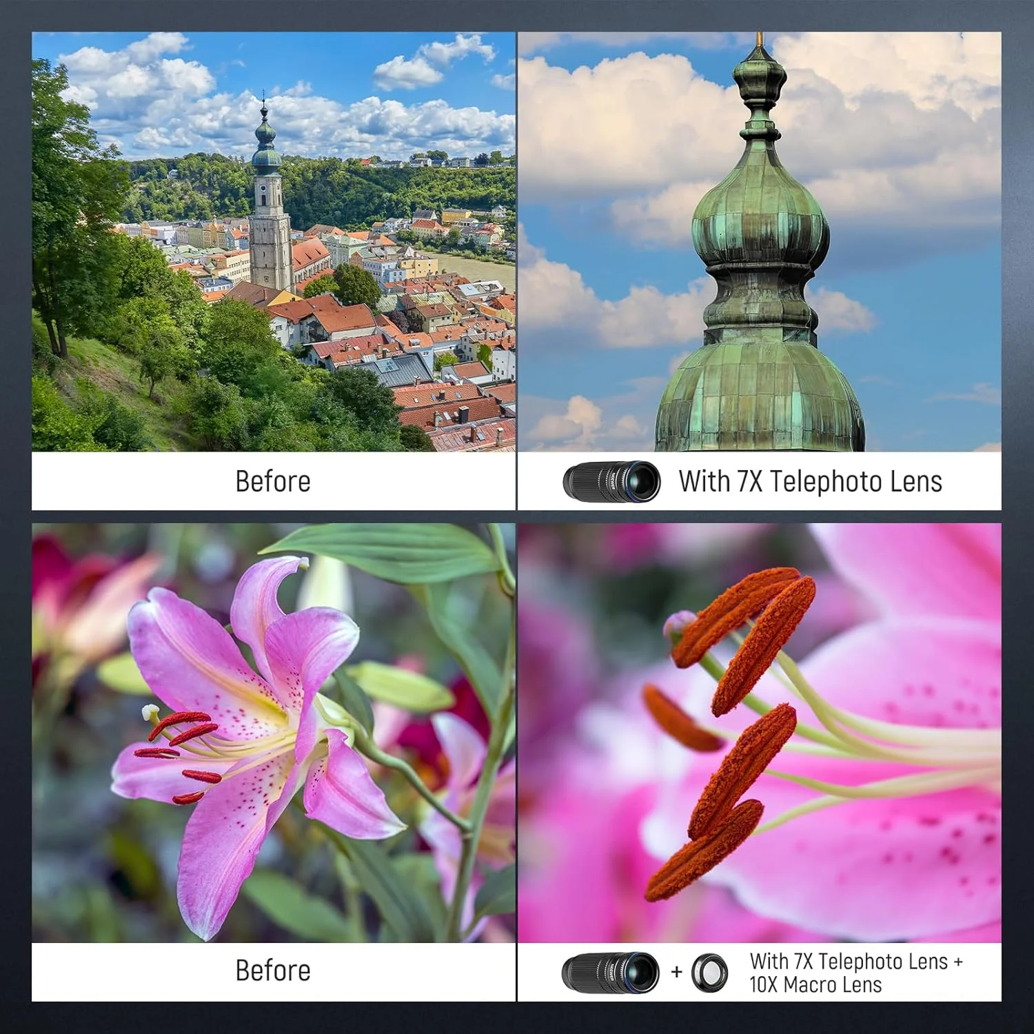 NEEWER 7X Telephoto Lens with Phone Camera Lens Clip, Detachable 10X Macro for 17mm Threaded Backplate/Phone Cage/Case Compatible with iPhone Samsung, LS-36 Ultra NEEWER 7X Telephoto Lens with Phone Camera Lens Clip, Detachable 10X Macro for 17mm Threaded Backplate/Phone Cage/Case Compatible with iPhone Samsung, LS-36 Ultra