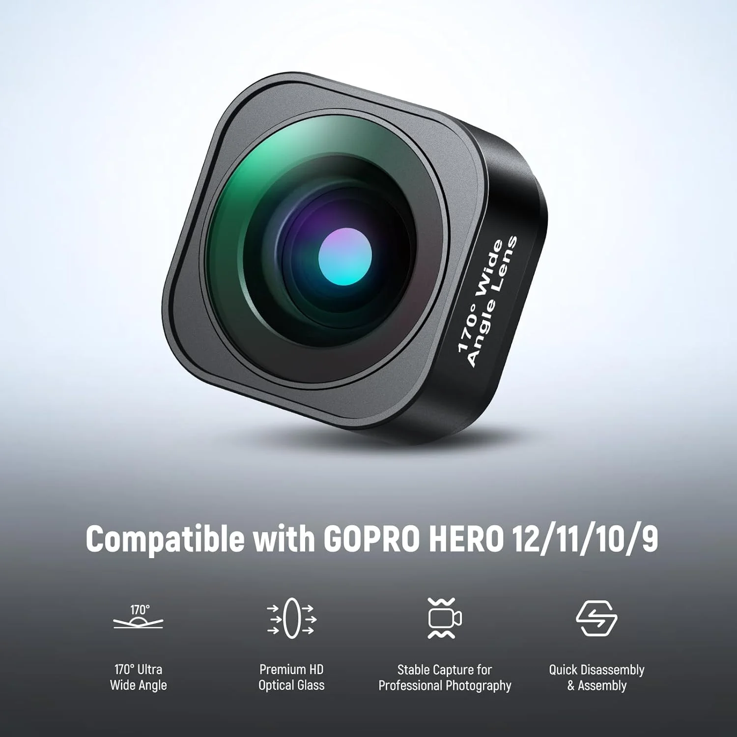 لنز زاویه فوق عریض 170 درجه NEEWER سازگار با دوربین های اکشن GoPro 13 12 11 10 9 Black، لوازم جانبی لنز دوربین، شیشه HD اپتیکال با پوشش ضد انعکاس، فریم آلومینیومی، LS-37 لنز زاویه فوق عریض 170 درجه NEEWER سازگار با دوربین های اکشن GoPro 13 12 11 10 9 Black، لوازم جانبی لنز دوربین، شیشه HD اپتیکال با پوشش ضد انعکاس، فریم آلومینیومی، LS-37