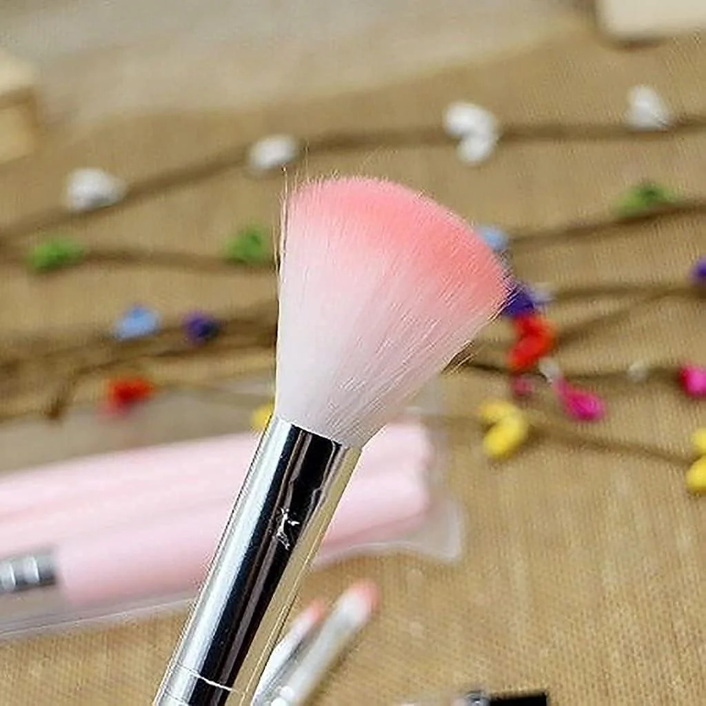 مجموعه براش آرایشی 5 تکه مینی صورتی SHARP BEAUTY AND SKIN CARE به همراه 1 پد اسفنجی آرایشی - (بسته 6 عددی)