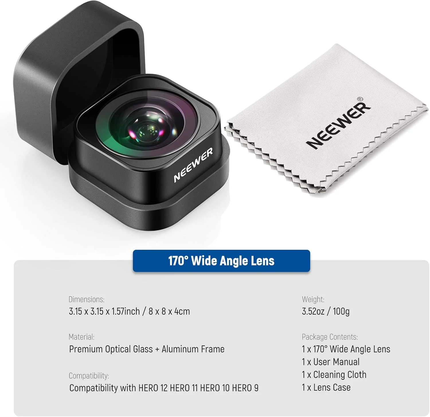لنز زاویه فوق عریض 170 درجه NEEWER سازگار با دوربین های اکشن GoPro 13 12 11 10 9 Black، لوازم جانبی لنز دوربین، شیشه HD اپتیکال با پوشش ضد انعکاس، فریم آلومینیومی، LS-37 لنز زاویه فوق عریض 170 درجه NEEWER سازگار با دوربین های اکشن GoPro 13 12 11 10 9 Black، لوازم جانبی لنز دوربین، شیشه HD اپتیکال با پوشش ضد انعکاس، فریم آلومینیومی، LS-37