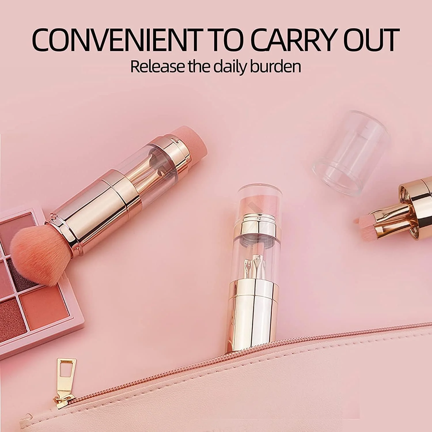 براش آرایشی جمع شونده، ست براش مسافرتی قابل حمل 5 در 1 شامل براش لب، براش پودر فیکس، براش ابرو، براش سایه چشم، براش پودر ترکیبی کرم پودر، مناسب برای آرایش روزانه و مسافرت براش آرایشی جمع شونده، ست براش مسافرتی قابل حمل 5 در 1 شامل براش لب، براش پودر فیکس، براش ابرو، براش سایه چشم، براش پودر ترکیبی کرم پودر، مناسب برای آرایش روزانه و مسافرت