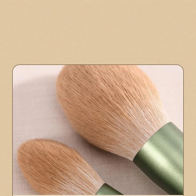 ست برس آرایشی ۱۰ تکه Qingluo موی نرم مبتدی موی الیاف مصنوعی ست برس آرایشی ۱۰ تکه