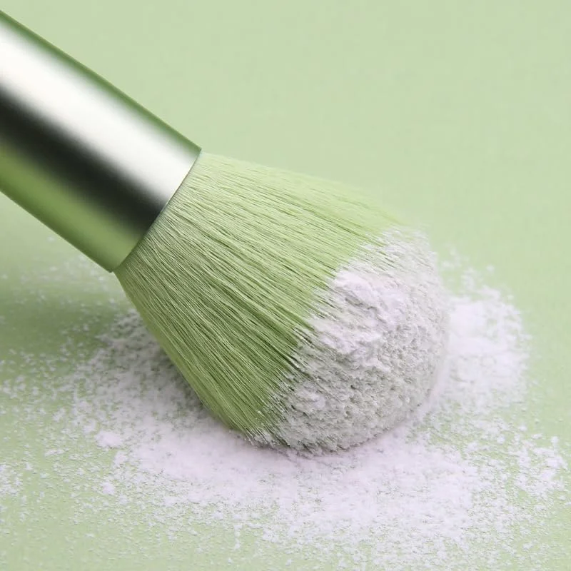 ست برس آرایشی نامزی، ست برس آرایش، ست 8 عددی برس مسافرتی، برس های آرایشی برای کرم پودر صورت، رژگونه، سایه چشم به همراه کیف نگهداری (نارنجی)