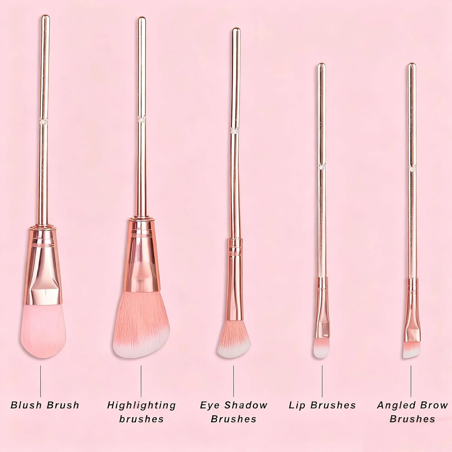 ست 5 عددی برس آرایشی کارتونی Mprocen به همراه کیف نگهداری، برس های سایه چشم و صورت برای پودر و رژگونه