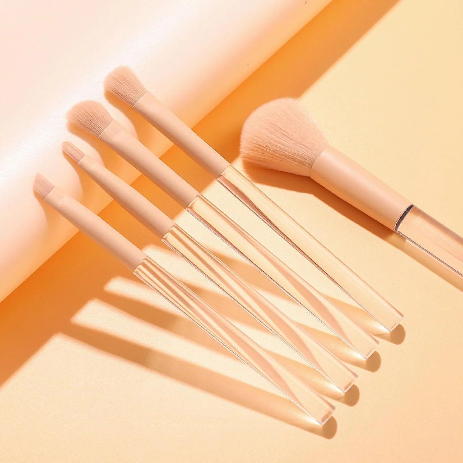 ست براش آرایشی 5 تکه MoHaoCommerce، ابزار زیبایی خانگی زنانه، براش مبتدی مسافرتی سایه چشم و ابرو، براش هایلایتر و رژگونه