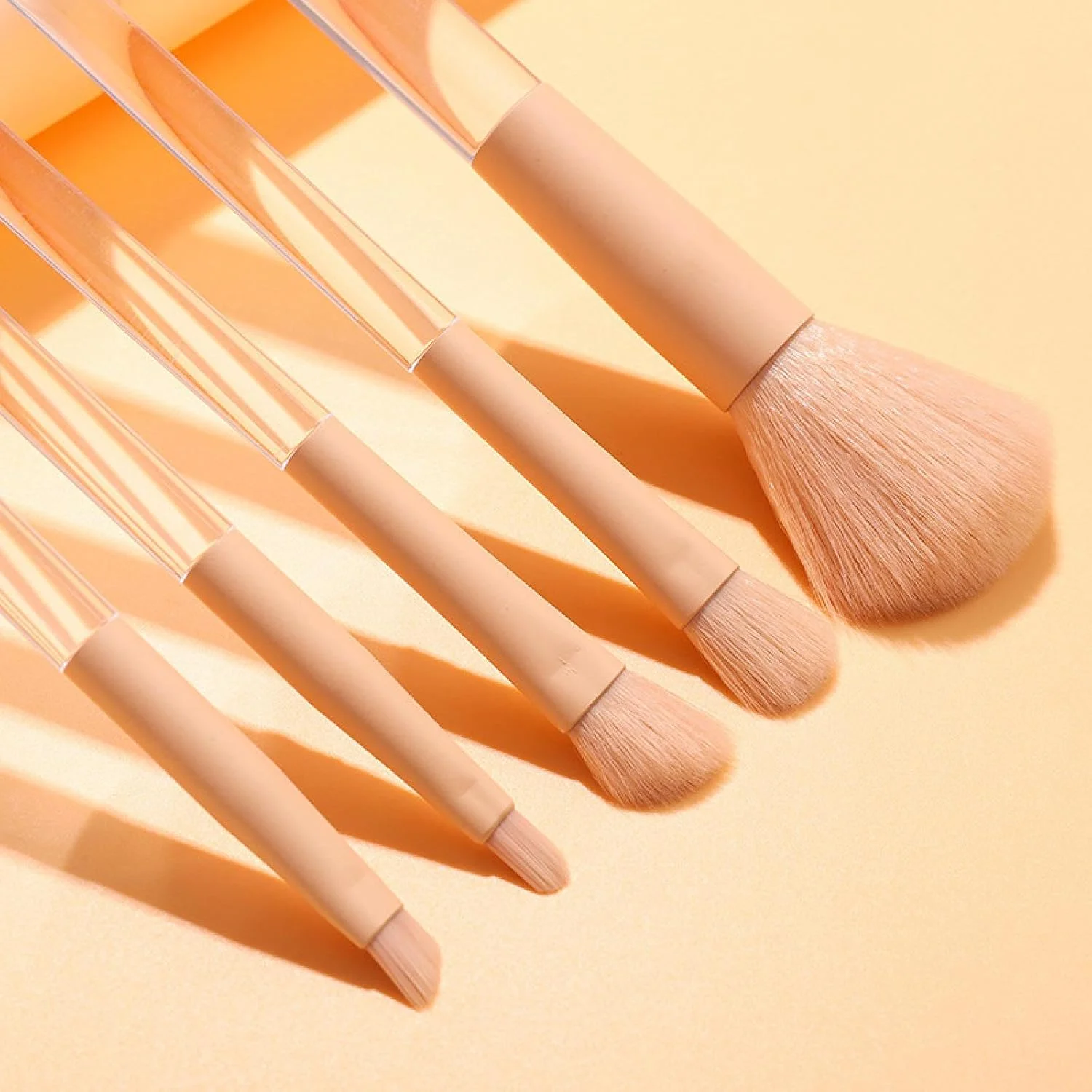 ست براش آرایشی 5 تکه MoHaoCommerce، ابزار زیبایی خانگی زنانه، براش مبتدی مسافرتی سایه چشم و ابرو، براش هایلایتر و رژگونه