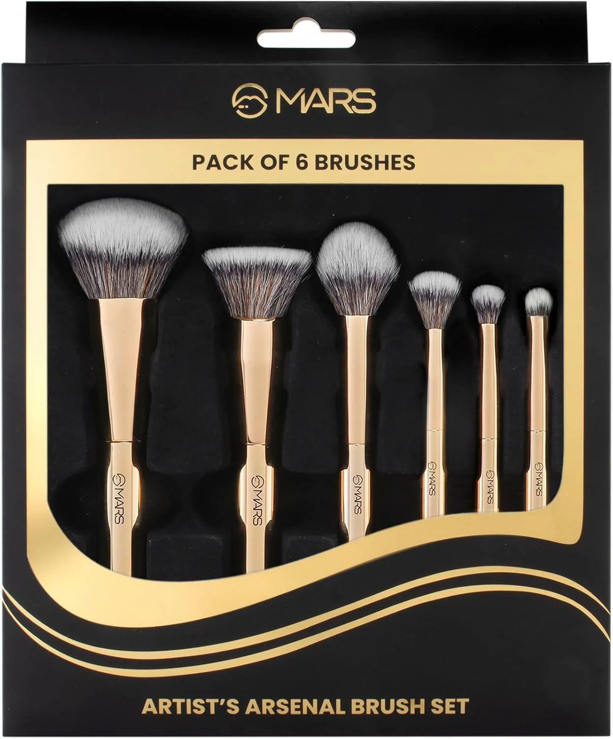 ست برس آرایشی حرفه ای مارس 10 عددی برای کرم پودر، پودر و سایه چشم