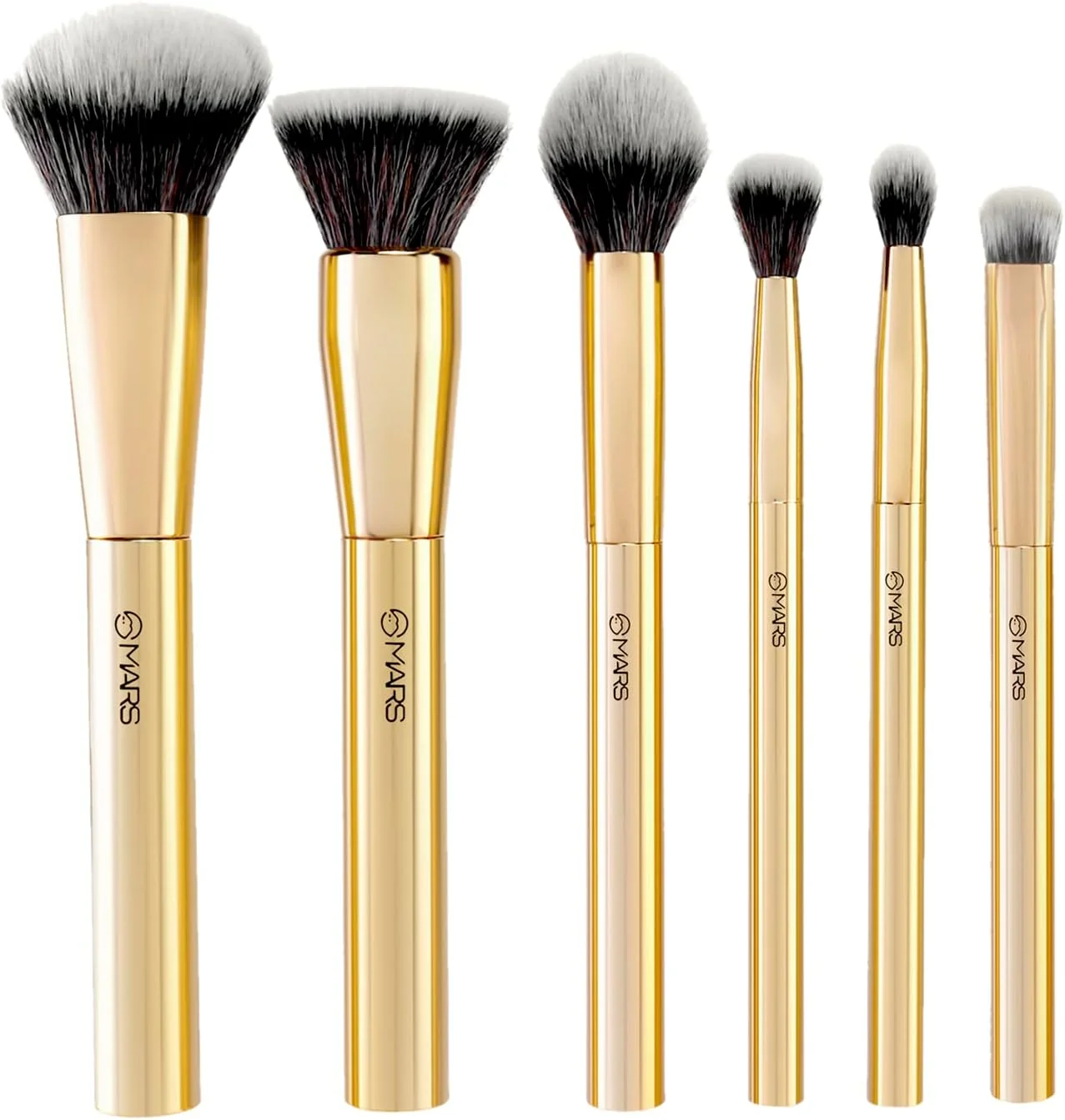 ست برس آرایشی حرفه ای مارس 10 عددی برای کرم پودر، پودر و سایه چشم