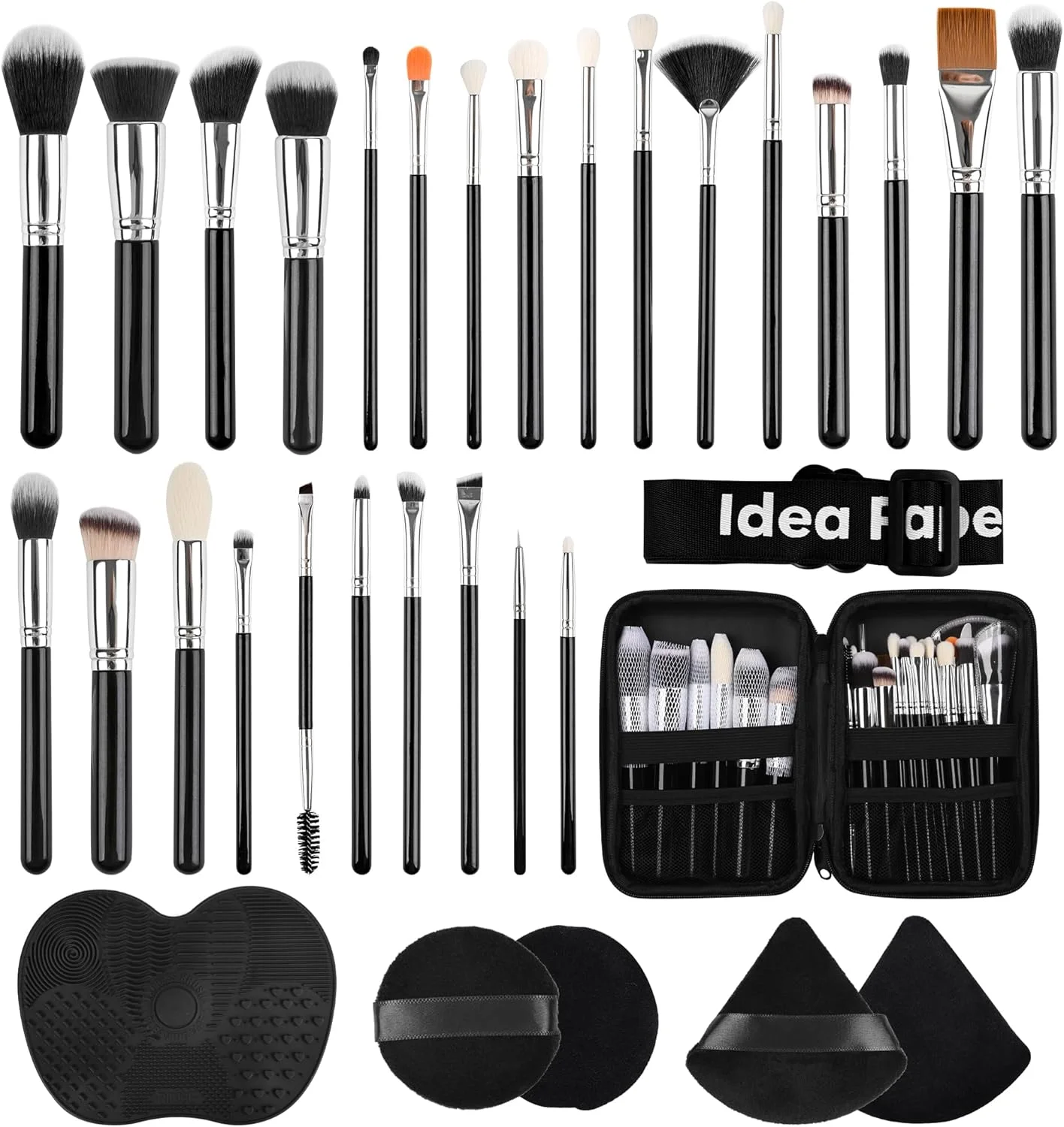 کیت آرایشی، مجموعه ابزار آرایشی چند منظوره با برس آرایشی، برس کرم پودر، مجموعه برس های آرایشی، پاسخگوی نیازهای آرایشی در همه موقعیت ها و دارای قابلیت نگهداری قابل حمل (LH32، تعداد، 32)