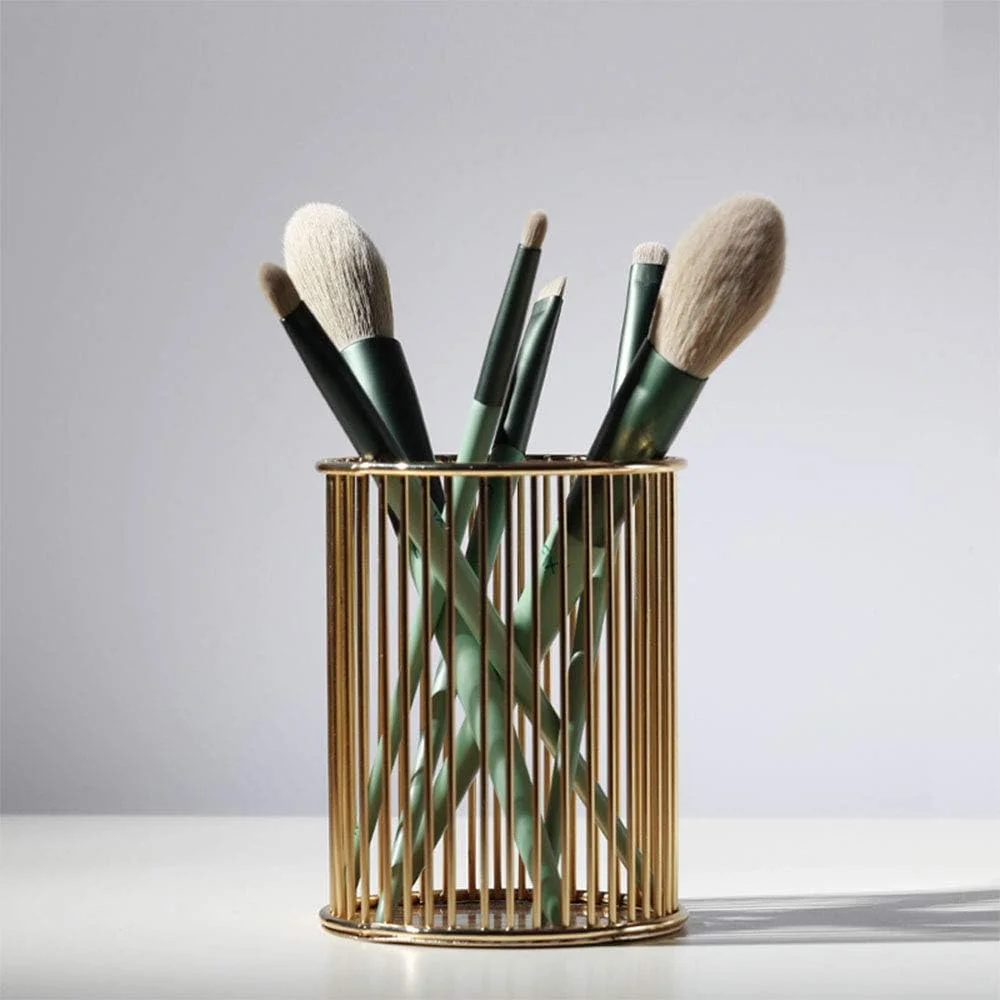 ست برس آرایشی 13 تکه، برس های آرایشی حرفه ای با موهای مصنوعی نرم و دسته چوبی برای ترکیب کردن پودر صورت، رژگونه، کانسیلر و لوازم آرایشی چشم