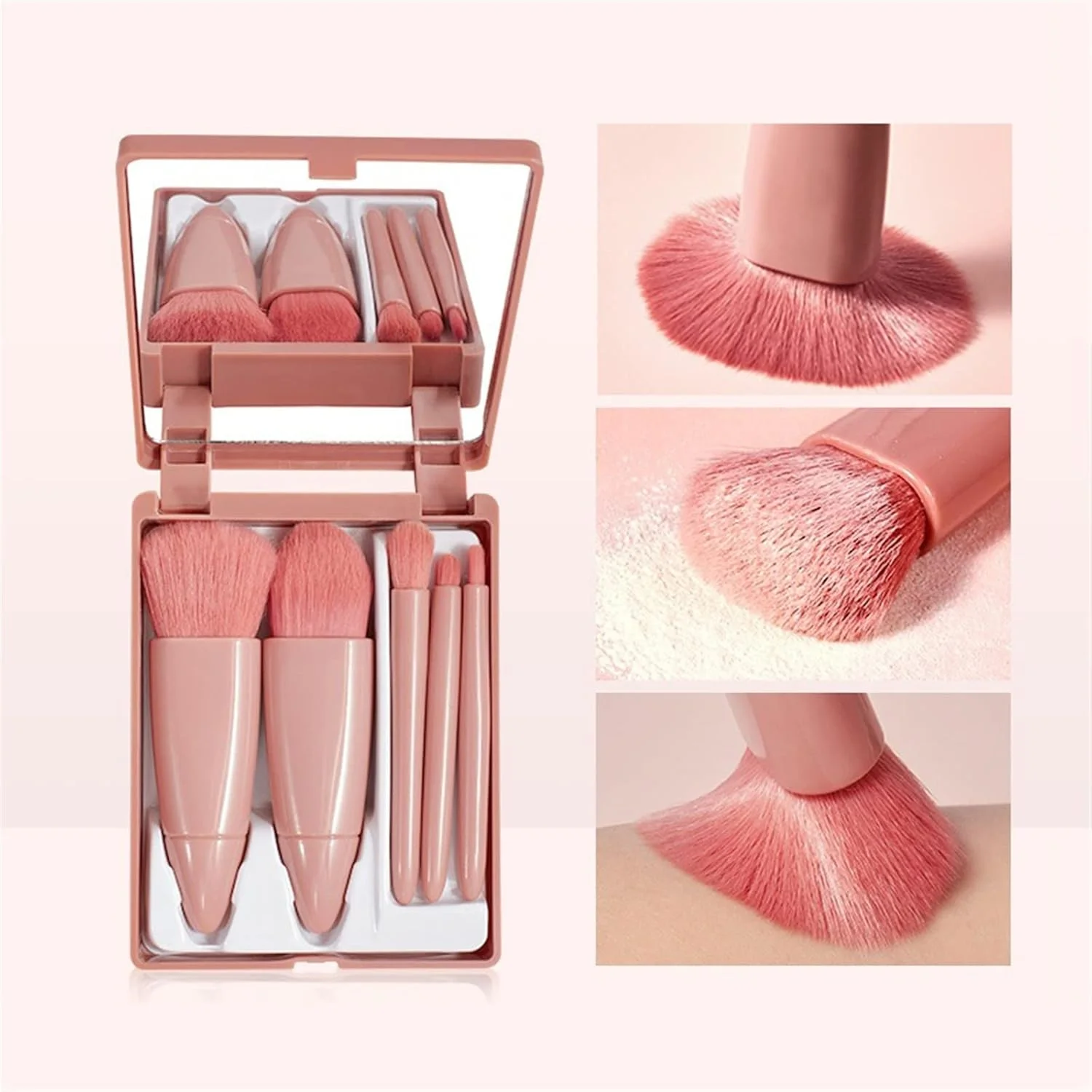 ست ابزار برس آرایشی پودر سایه چشم کرم پودر رژگونه