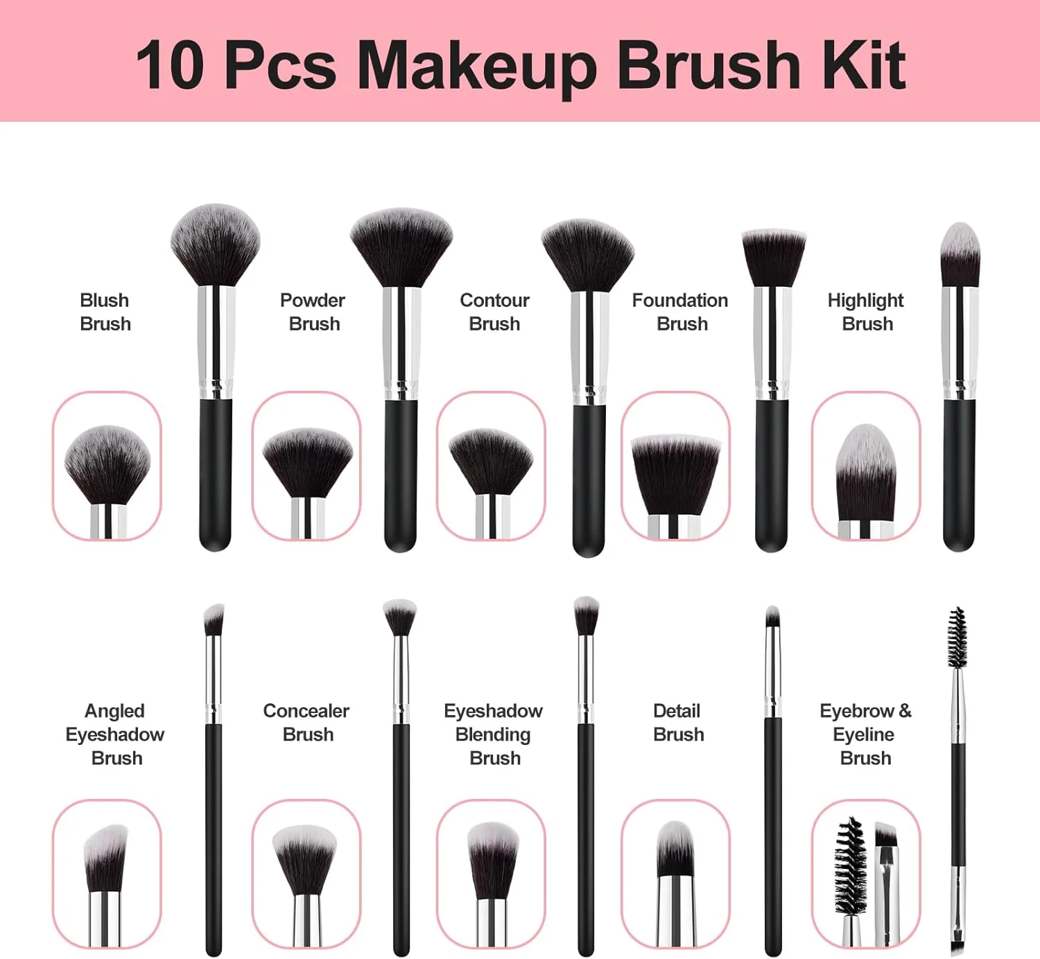 ست هدیه برس آرایشی برای خانم ها: کیت 13 تکه ممتاز با برس های کرم پودر، کانسیلر، رژگونه همراه با اسفنج آرایشی، لوازم جانبی حرفه ای زیبایی، هدیه تولد، هدیه کریسمس برای خانم ها و نوجوانان