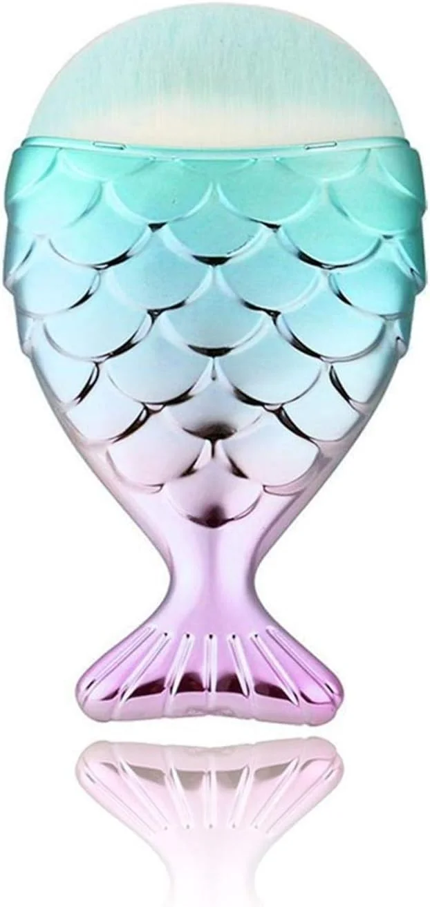 ست برس آرایشی 11 تکه پری دریایی سه بعدی، برس های آرایشی، سایه چشم، خط چشم، رژگونه