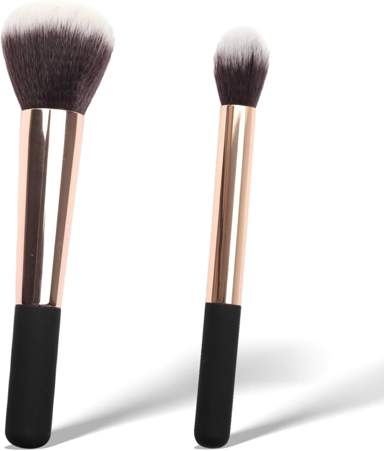 ست برس آرایشی - 2 عددی - برس پودر فیکس و هایلایتر، برای کرم پودر پودری، هایلایتر و کانسیلر - ترکیب و محو بی نقص ست برس آرایشی - 2 عددی - برس پودر فیکس و هایلایتر، برای کرم پودر پودری، هایلایتر و کانسیلر - ترکیب و محو بی نقص