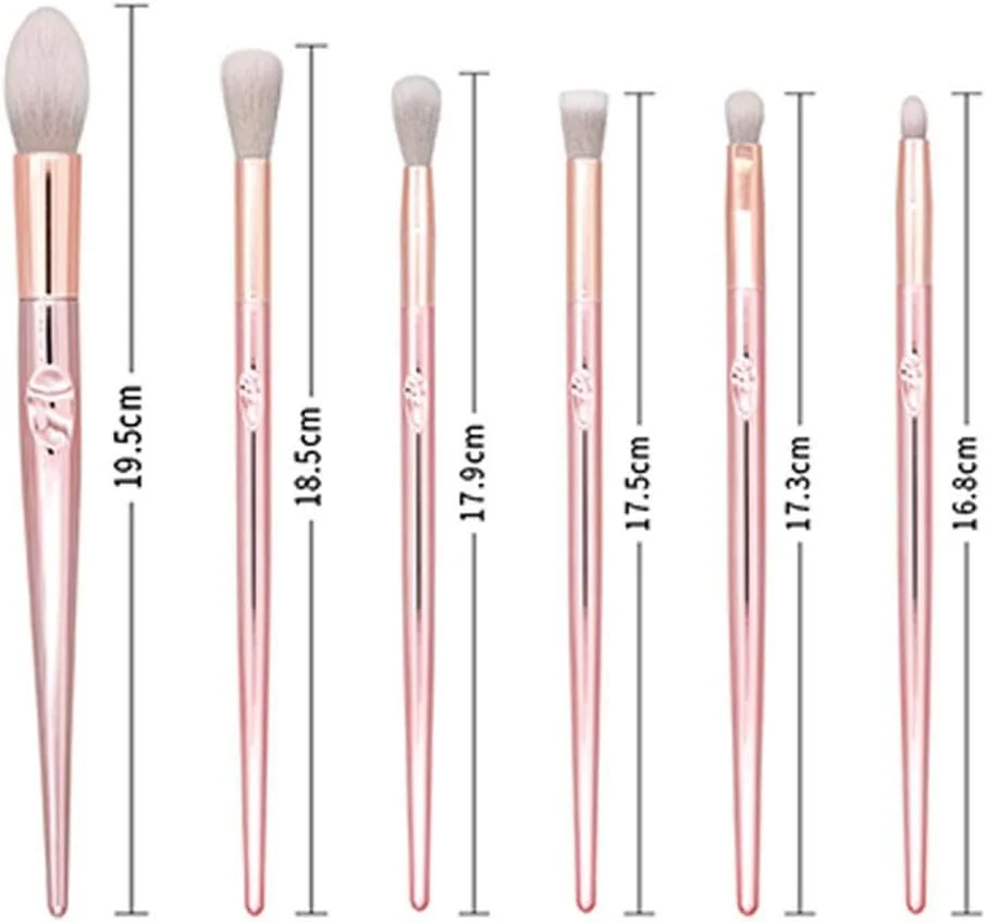 ست برس آرایشی ریل تکنیک هامکاو ۱۰ تکه، شامل برس های صورت، رژگونه، سایه چشم، کرم پودر، کانسیلر، برس های آرایشی صورتی مناسب سفر برای مبتدیان (رزگلد)