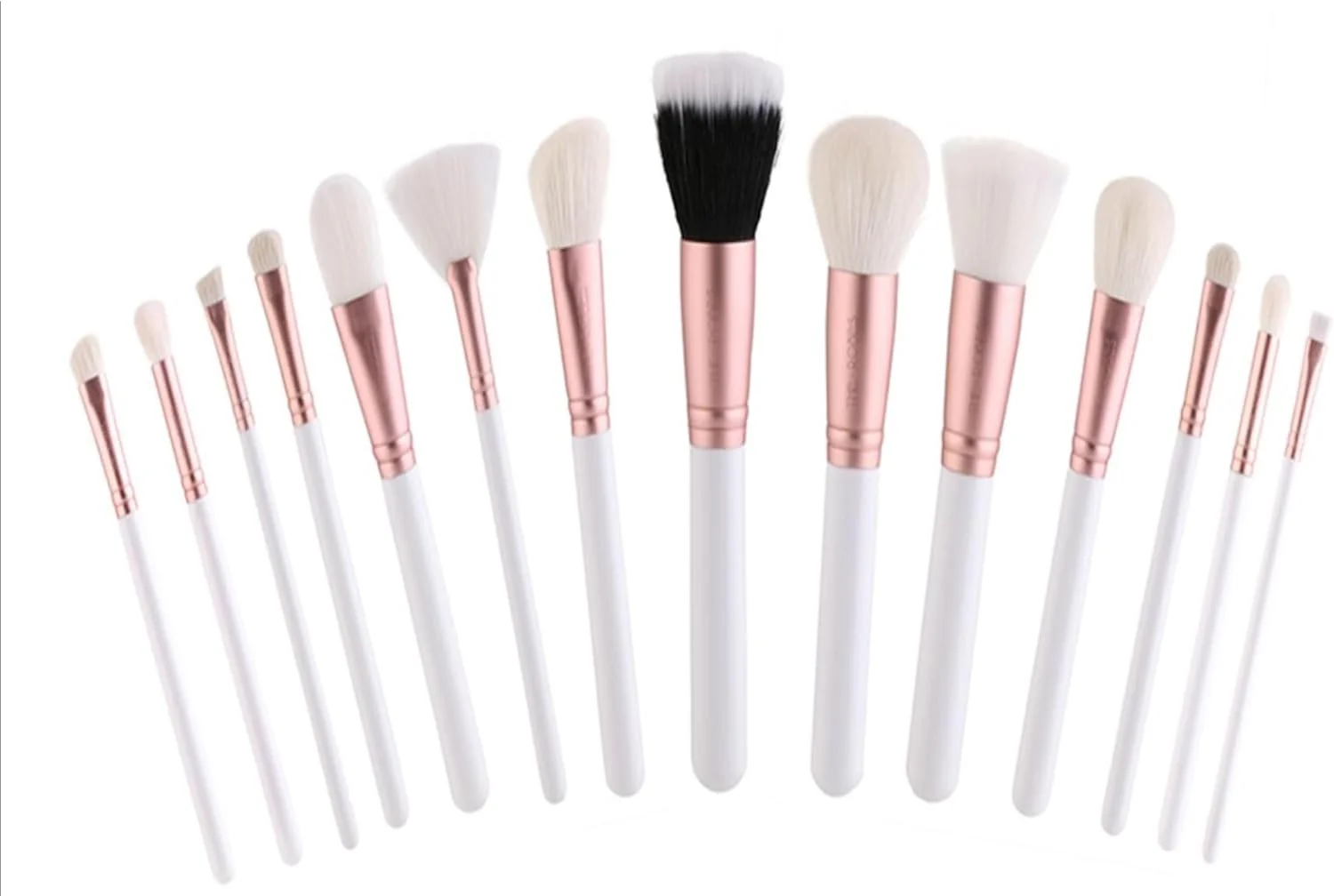 ست برس آرایشی - کیت برس حرفه ای ۱۴ تکه - موهای نرم برای کرم پودر، سایه چشم، ترکیب و کانتور - طراحی رزگلد و صورتی | طقم فرش مكياج احترافي 14 قطعة بتصميم وردي ذهبي ست برس آرایشی - کیت برس حرفه ای ۱۴ تکه - موهای نرم برای کرم پودر، سایه چشم، ترکیب و کانتور - طراحی رزگلد و صورتی | طقم فرش مكياج احترافي 14 قطعة بتصميم وردي ذهبي