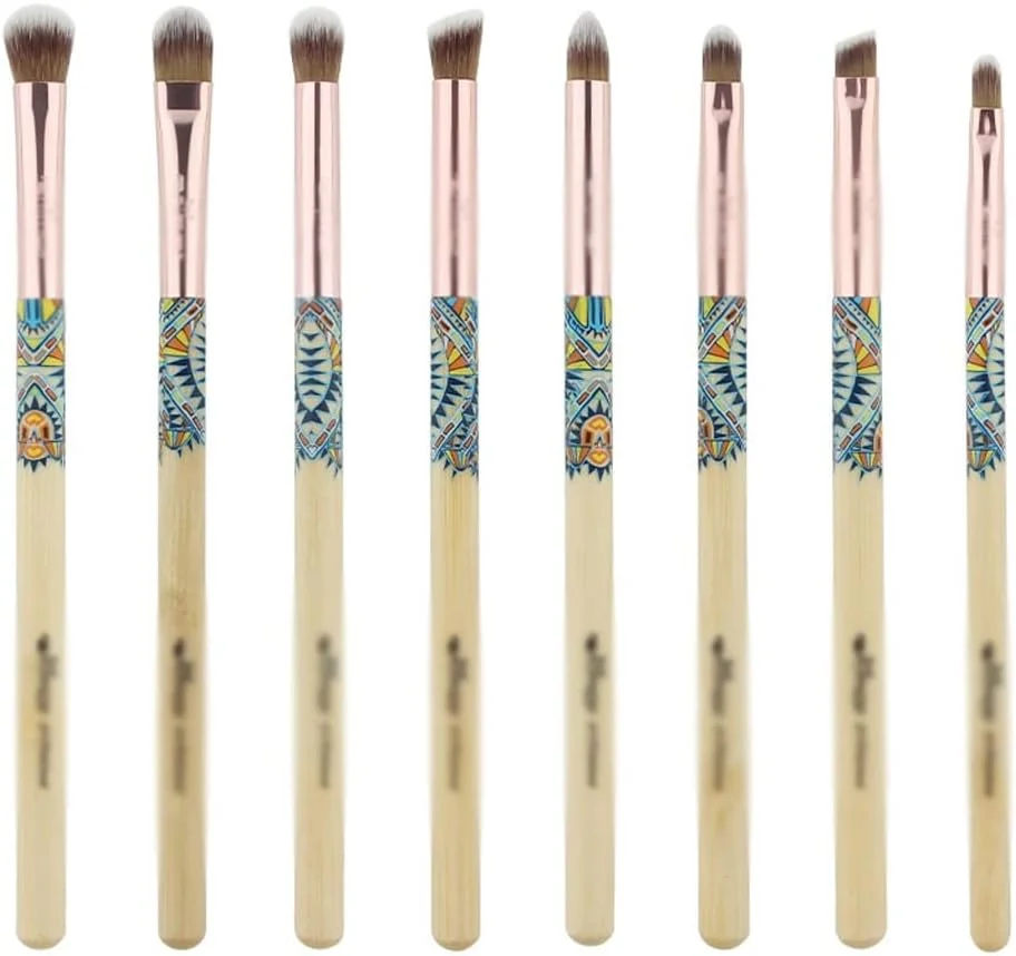 ست برس آرایشی 8 عددی حرفه ای موی مصنوعی، سایه چشم، ست برس آرایشی، ابزار کیت لوازم آرایشی