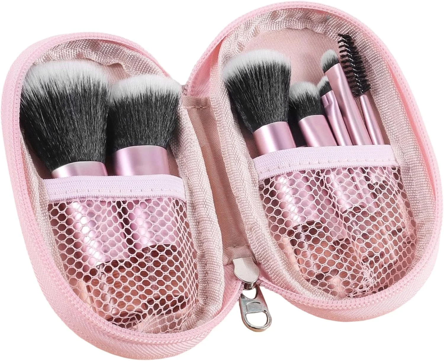 ست برس آرایشی | برس های آرایشی نرم - ابزارهای آرایشی دسته کوتاه ارگونومیک نرم برای زنان و دختران، مناسب رژگونه، پودر و سایه چشم