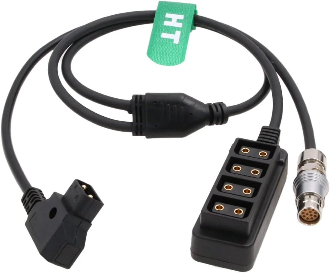 HangTon D-TAP Power Splitter Cable for Phantom VEO 4K 640S 990S 1310S Camera D-tap to Fischer 12-pin 50cm
