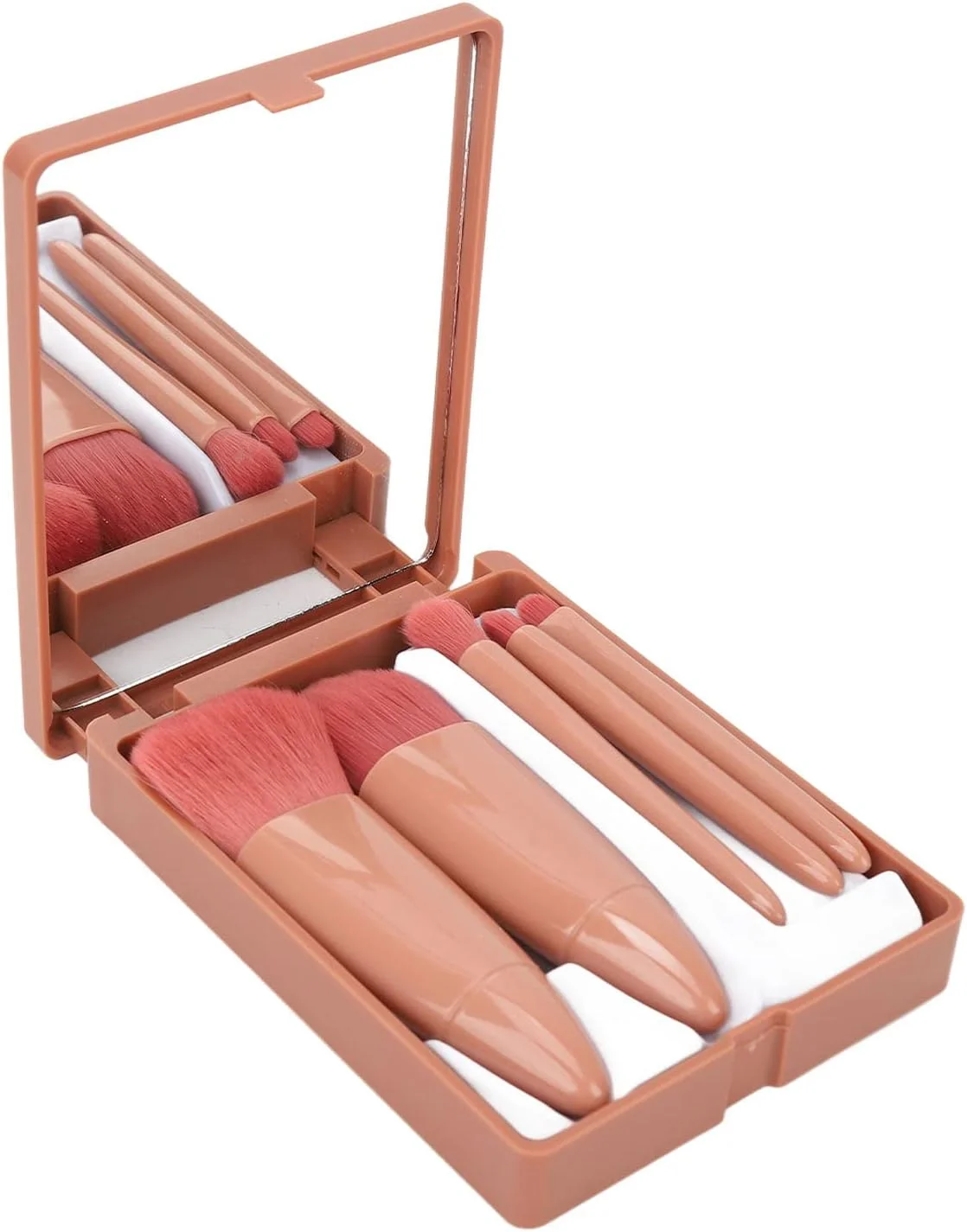 ست برس آرایشی کامل با آینه و جعبه نگهداری مناسب برای استفاده روزانه