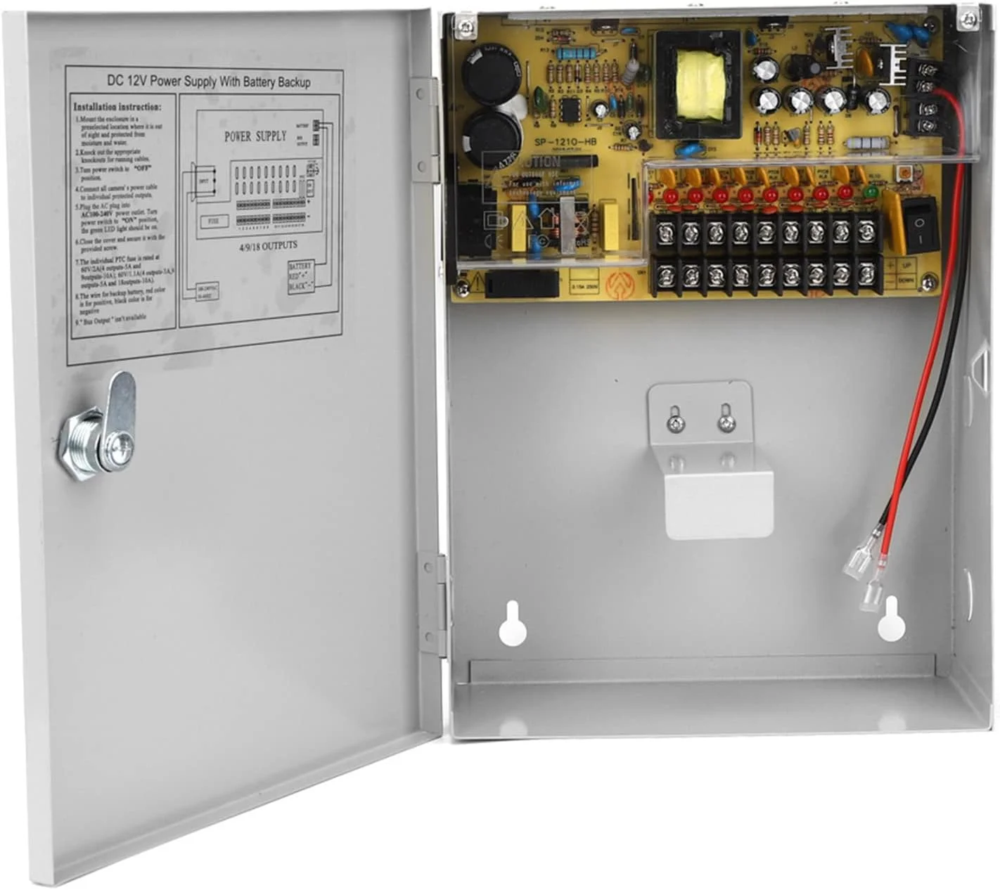 جعبه منبع تغذیه کنترل دسترسی نصب عمودی RIZGHWOY مدل UPS 12V 10A با عملکرد خاموش شدن تاخیری جعبه منبع تغذیه کنترل دسترسی نصب عمودی RIZGHWOY مدل UPS 12V 10A با عملکرد خاموش شدن تاخیری