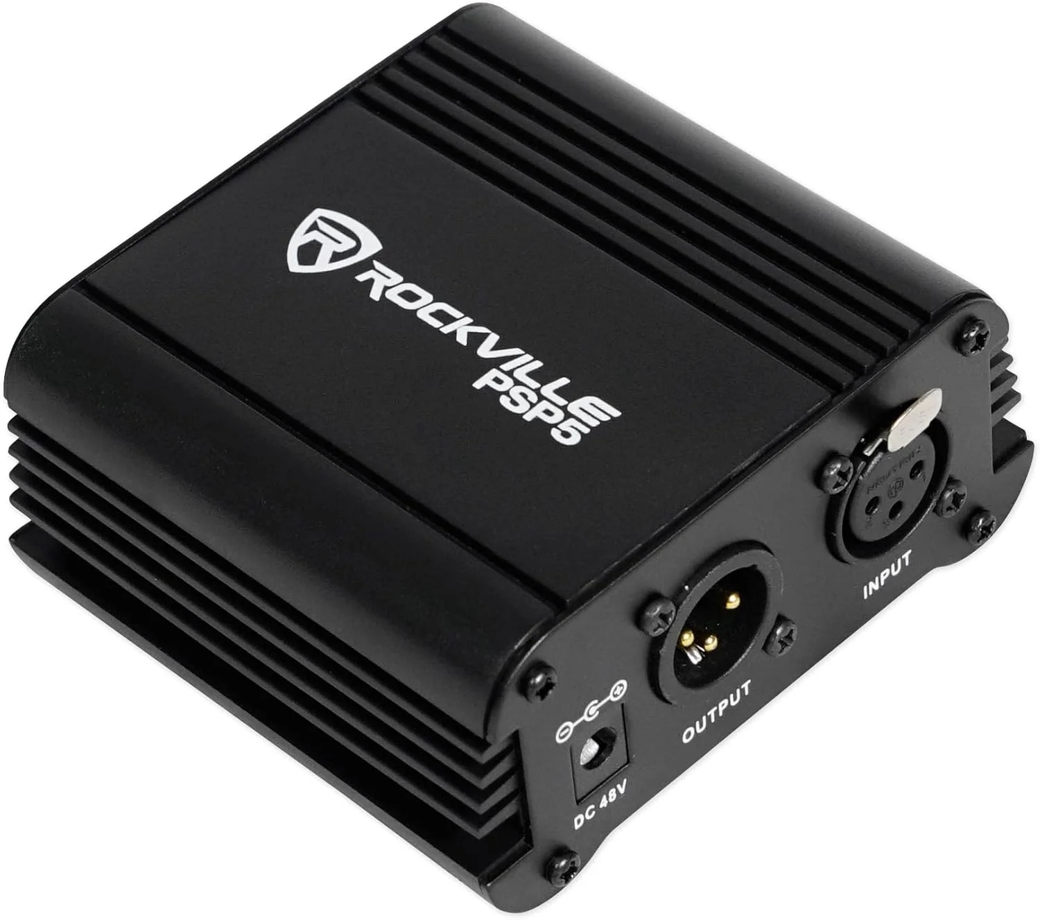 منبع تغذیه فانتوم 48 ولت یونیورسال Rockville PSP5 برای 4 میکروفون کندانسر