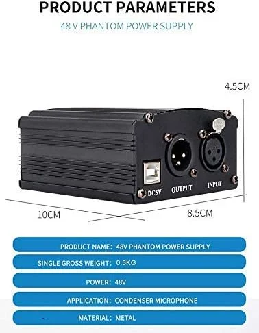 DEVICE OF URBAN INFOTECH 1-Channel 48V Phantom power supply with 5 feet USB Cable & XLR cable for Any condenser microphone Music Recording Equipment For Laptop and Pc & Mobile DEVICE OF URBAN INFOTECH 1-Channel 48V Phantom power supply with 5 feet USB Cable & XLR cable for Any condenser microphone Music Recording Equipment For Laptop and Pc & Mobile